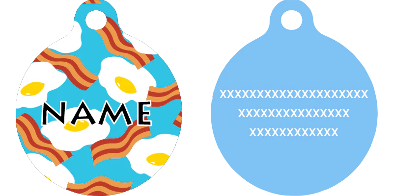 Bacon and Eggs HD Dog ID Tag - Image 2