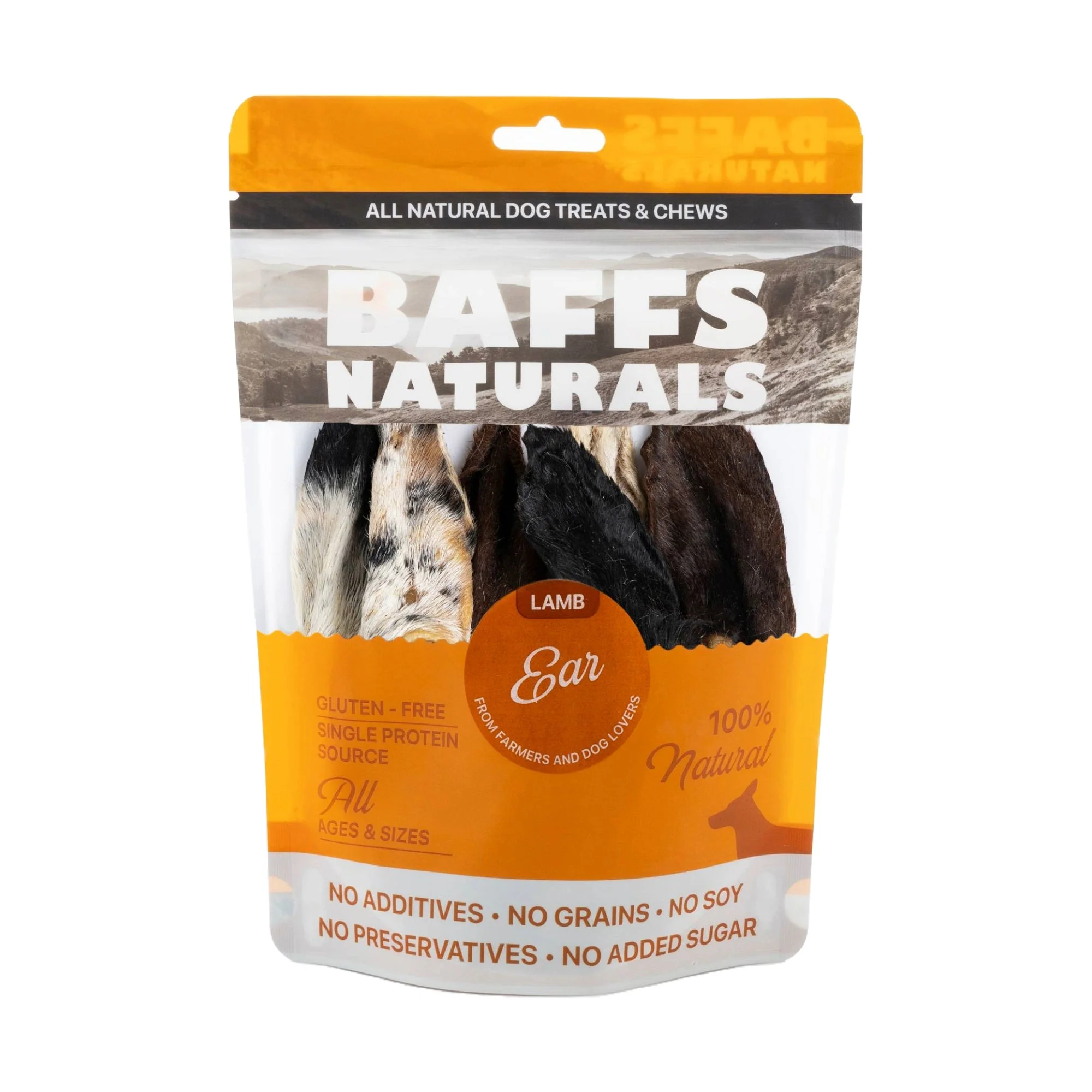 BAFFS NATURALS All-Natural Premium Lamb Ear Dog Chews – (3.5oz Bag) - Image 2