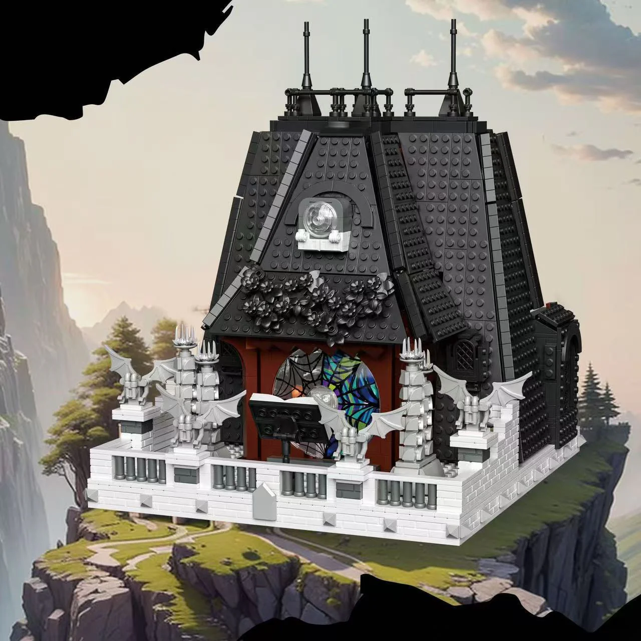 Baka 33214 Black Wednesday Small Black House Building Street View Model Building Blocks Children's Puzzle Toys Storage - Image 2
