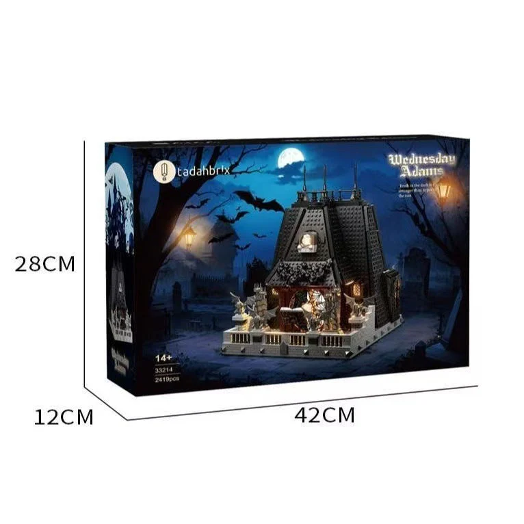 Baka 33214 Black Wednesday Small Black House Building Street View Model Building Blocks Children's Puzzle Toys Storage - Image 5