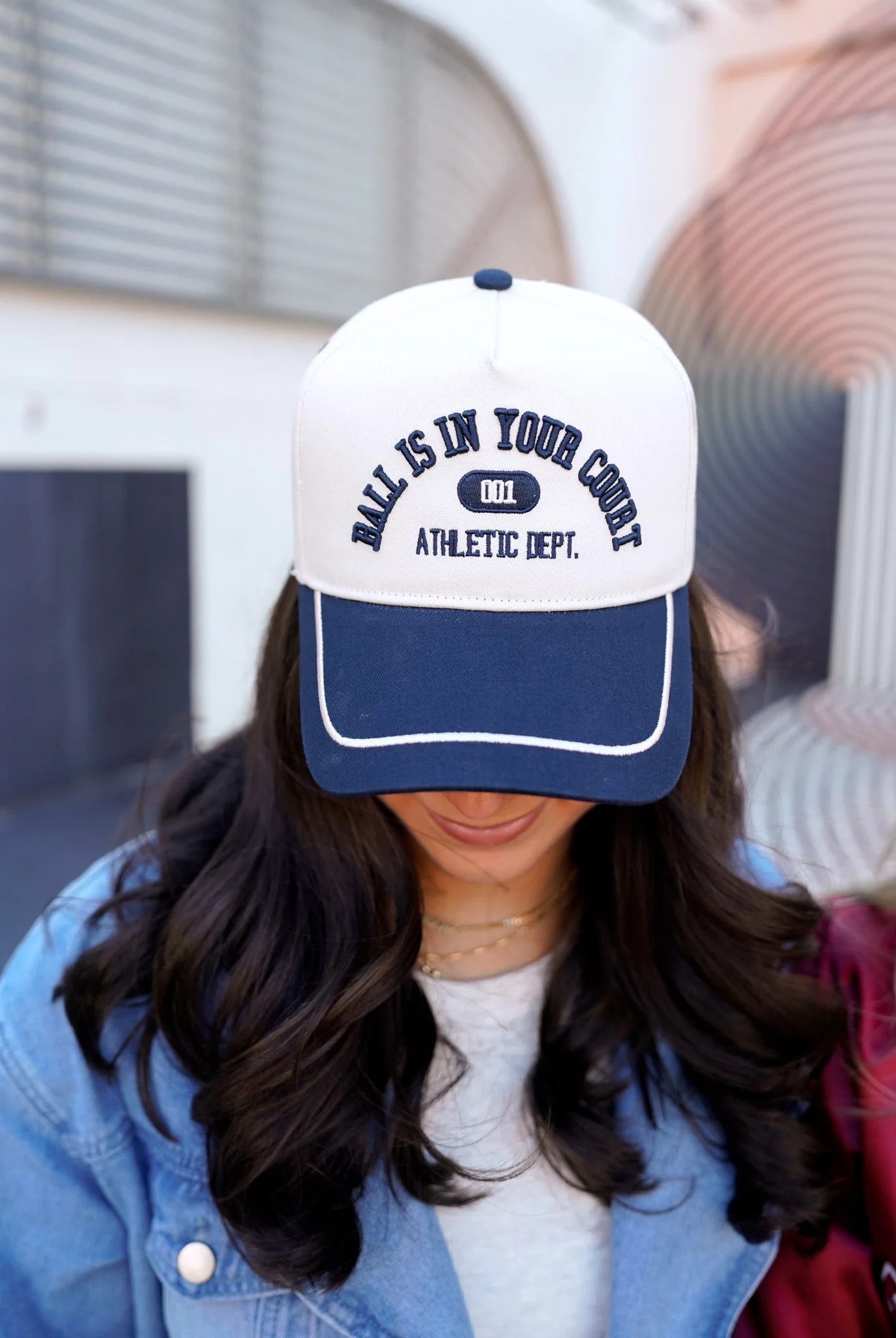 Ball is in your Court - Navy Vintage Trucker Hat - Image 2