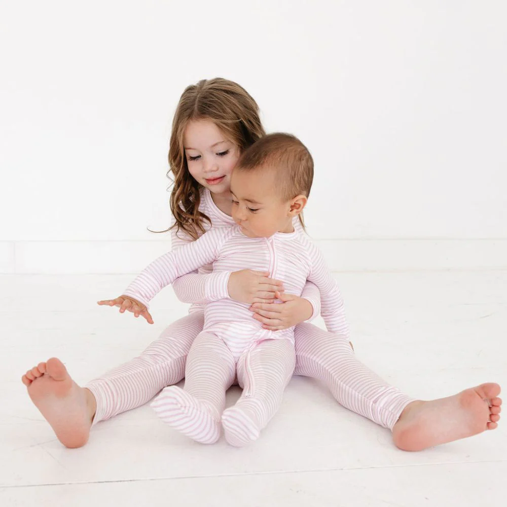 Ballet Stripe Bamboo Toddler Pajama Set - Image 6