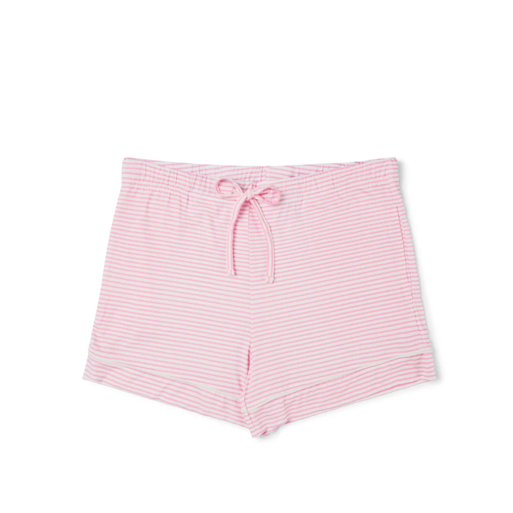Ballet Stripe Short Sleeve & Shorts Bamboo Women's Pajama Set - Image 3
