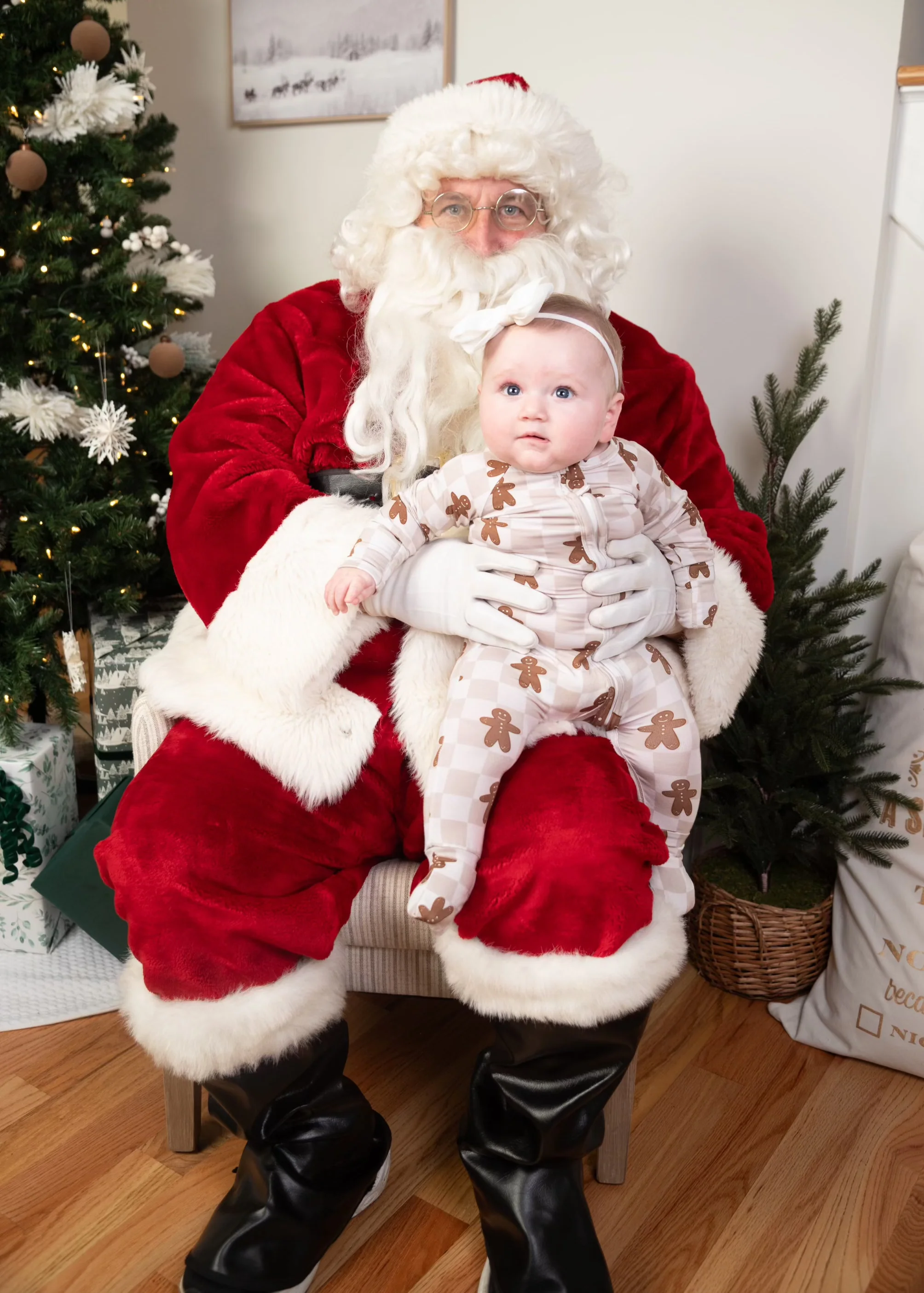 Bamboo Baby Christmas Sleepers | Matching Family Holiday Pajamas - Gingerbread - Image 2