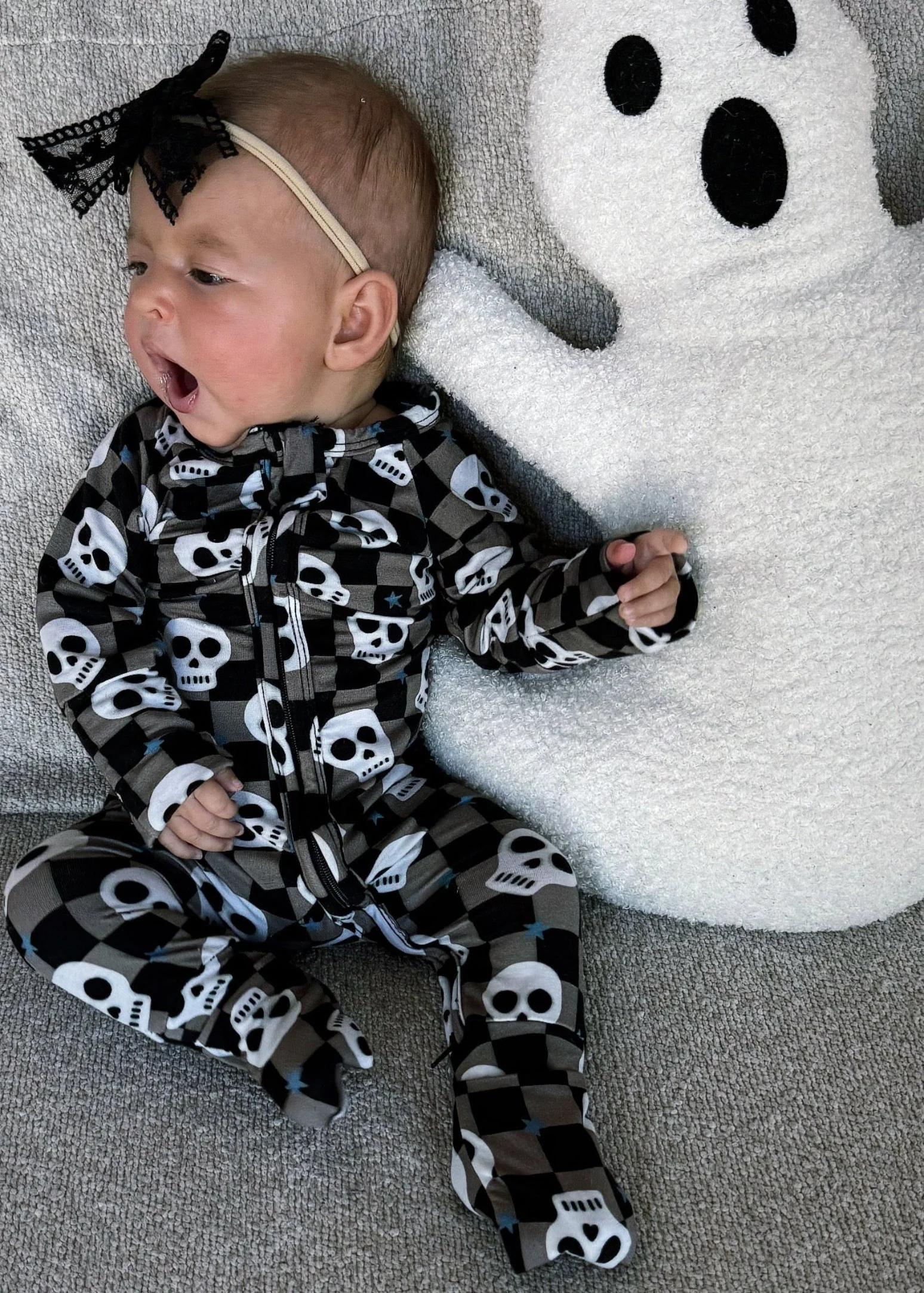 Bamboo Baby Halloween Sleeper | Spooky Skull Pajamas - Image 2