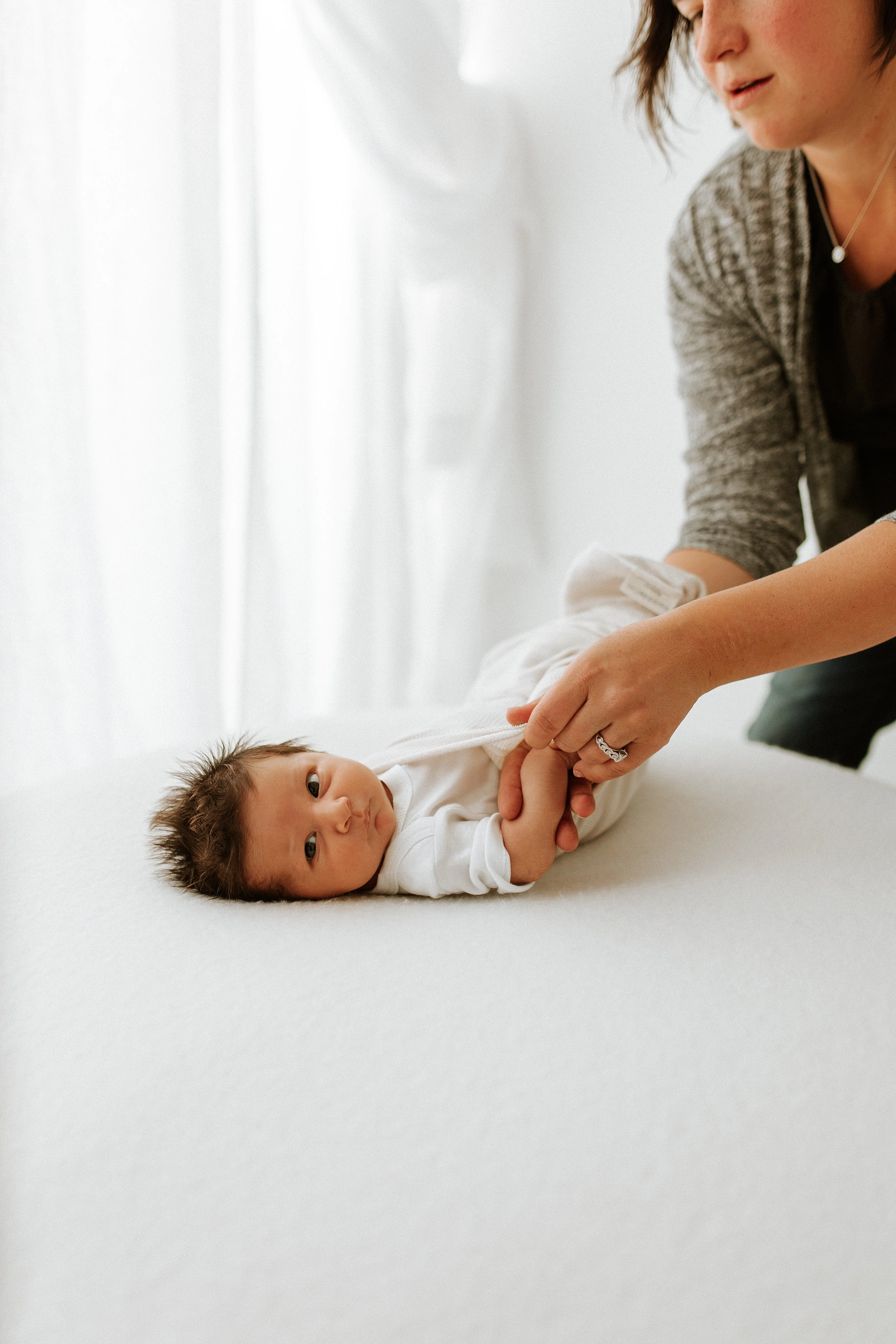 Bamboo Blend Beige Swaddle Sleep Sack - Image 3