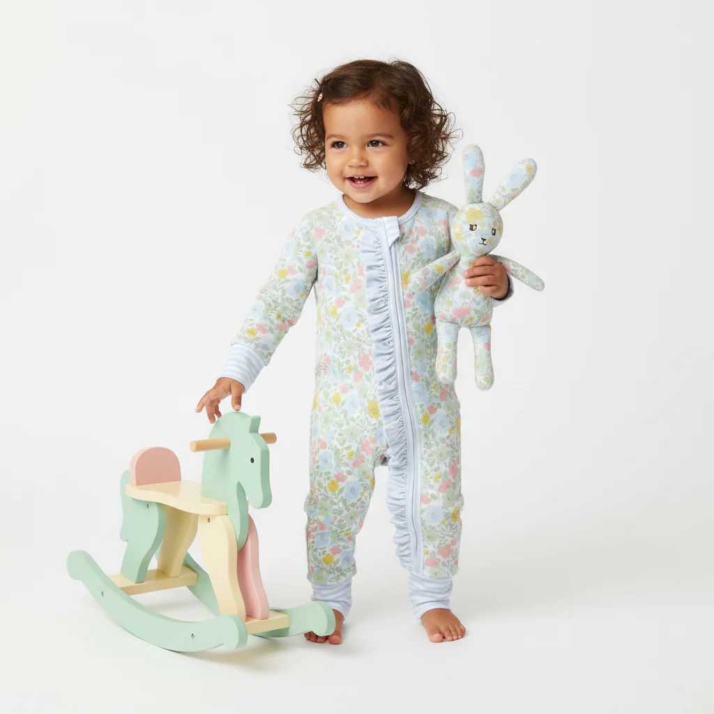 Bamboo blossom ruffle zippie - Image 2