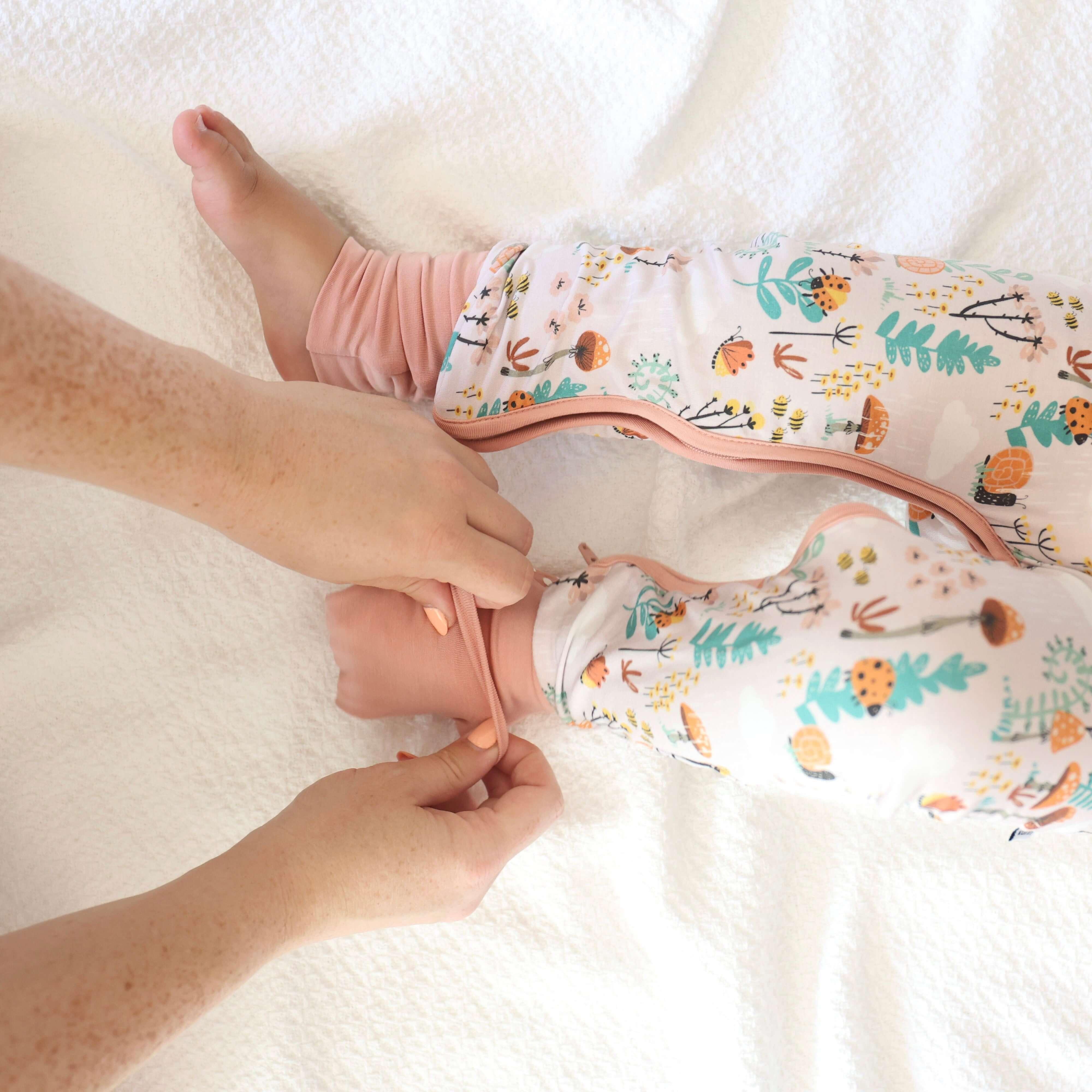 Bamboo Crescent Zipp Jammies - Fern - Image 5