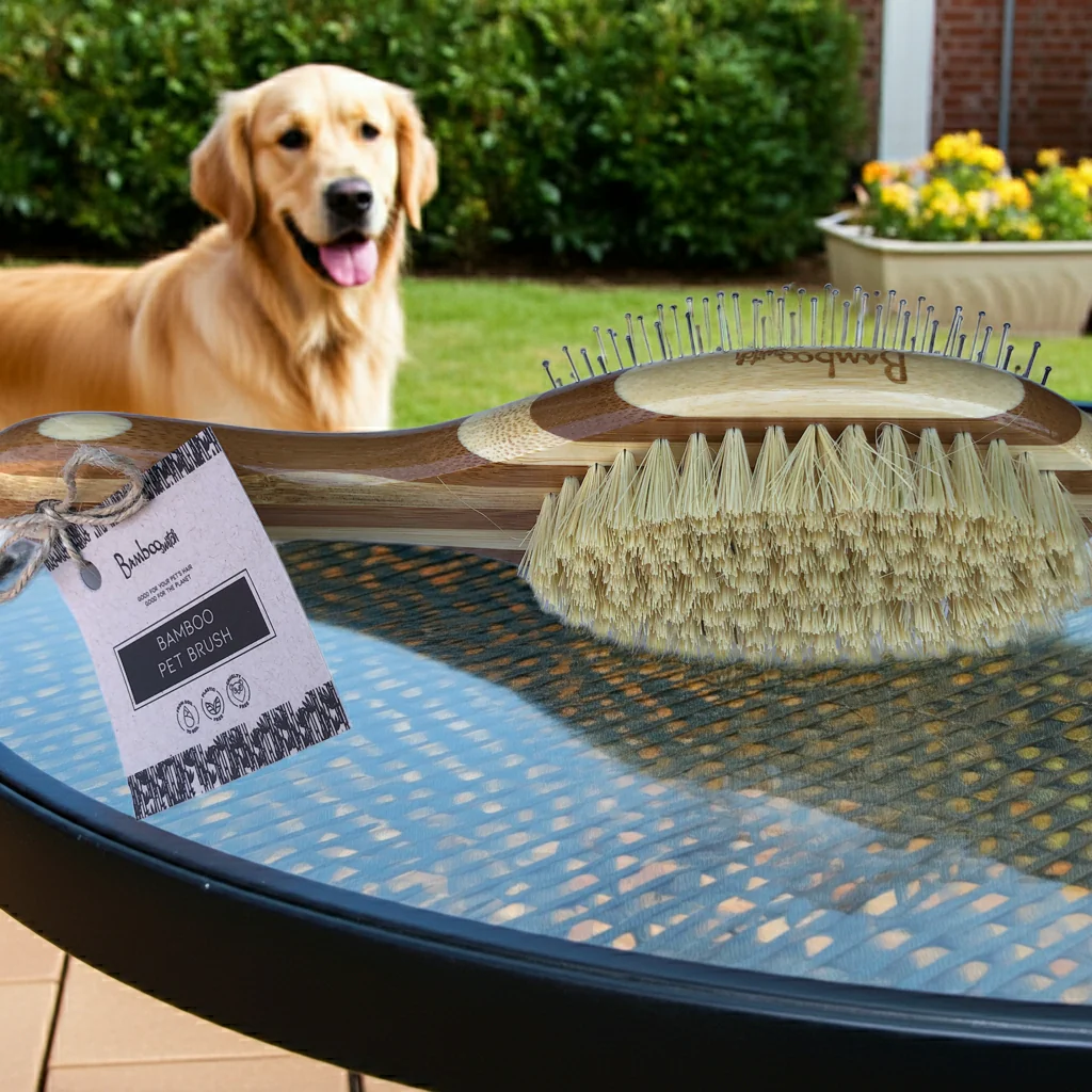 Bamboo Dog & Pet Grooming Brush | Pet Bestseller - Image 3