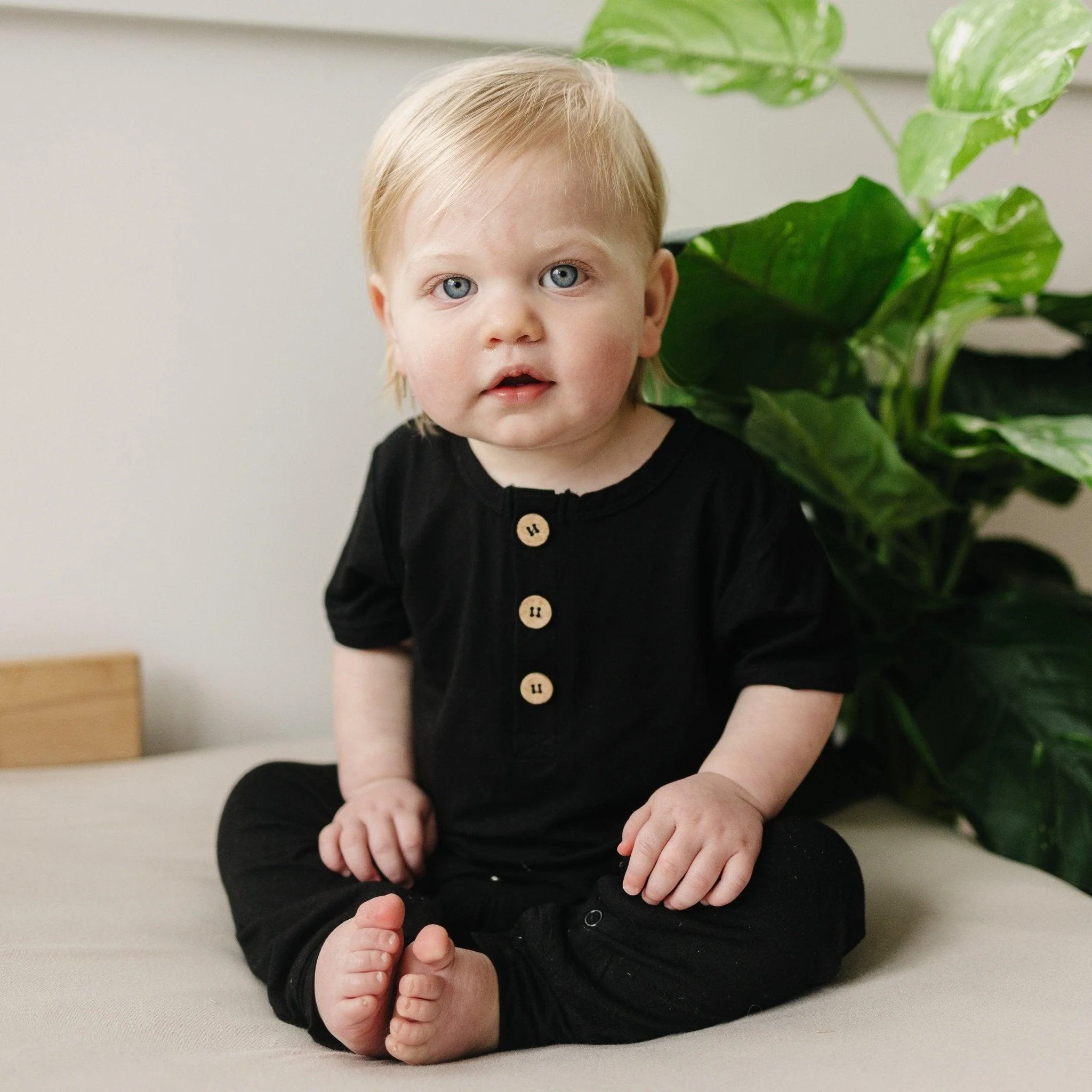 Bamboo Henley Romper - Image 5