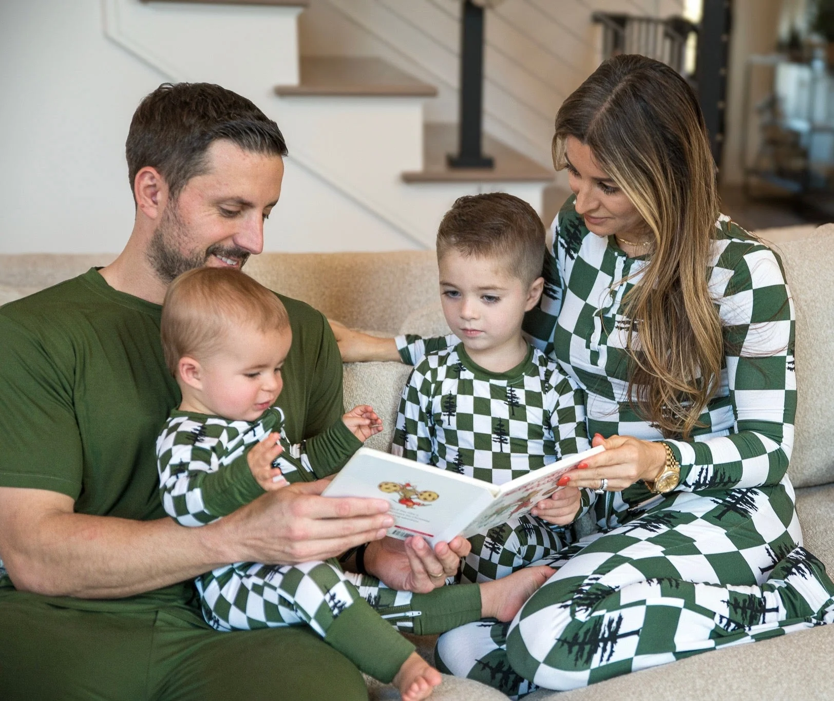 Bamboo Men's Christmas Pajamas | Matching Family Holiday Set - Christmas Trees - Image 2
