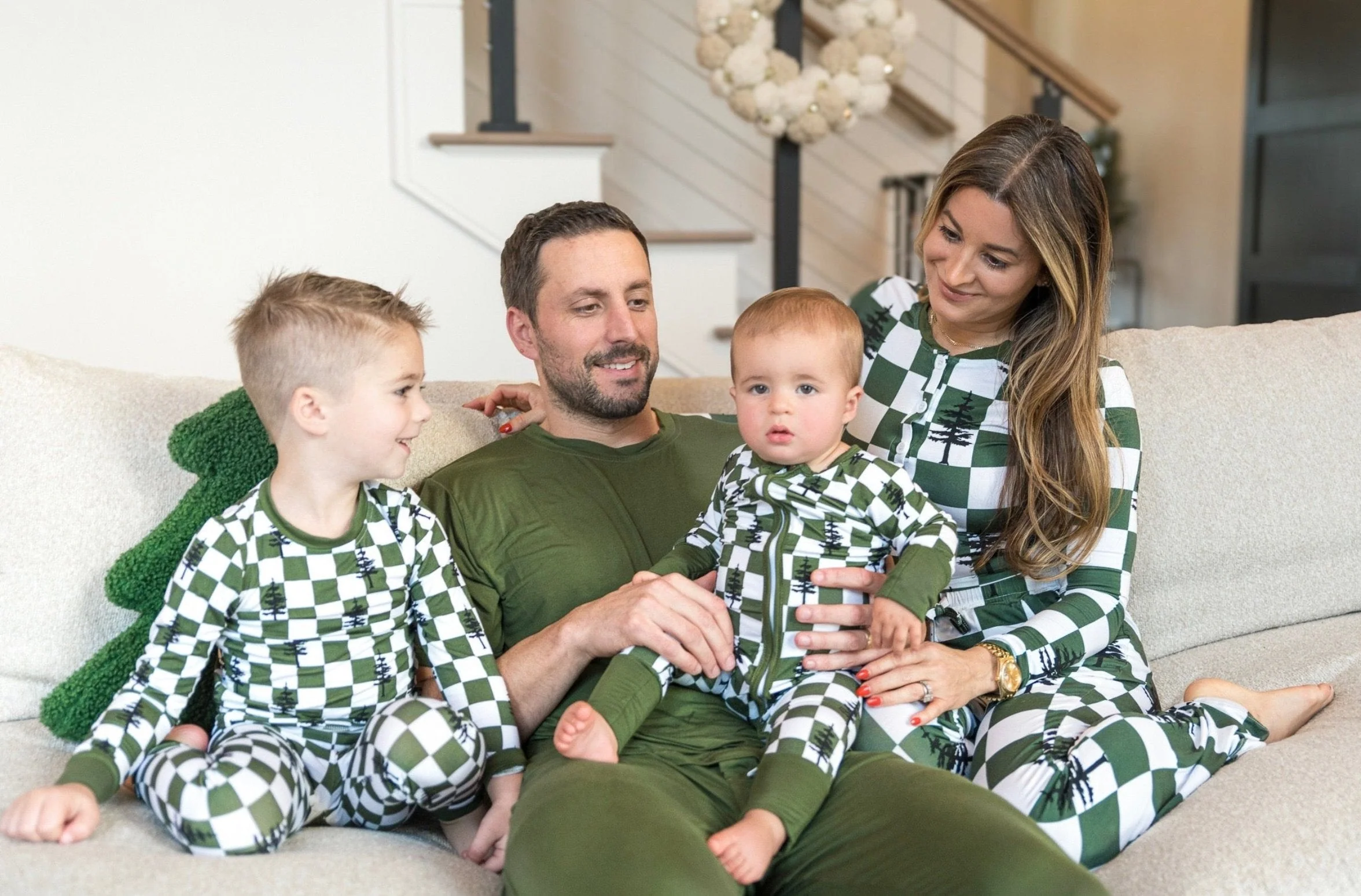 Bamboo Men's Christmas Pajamas | Matching Family Holiday Set - Christmas Trees - Image 3