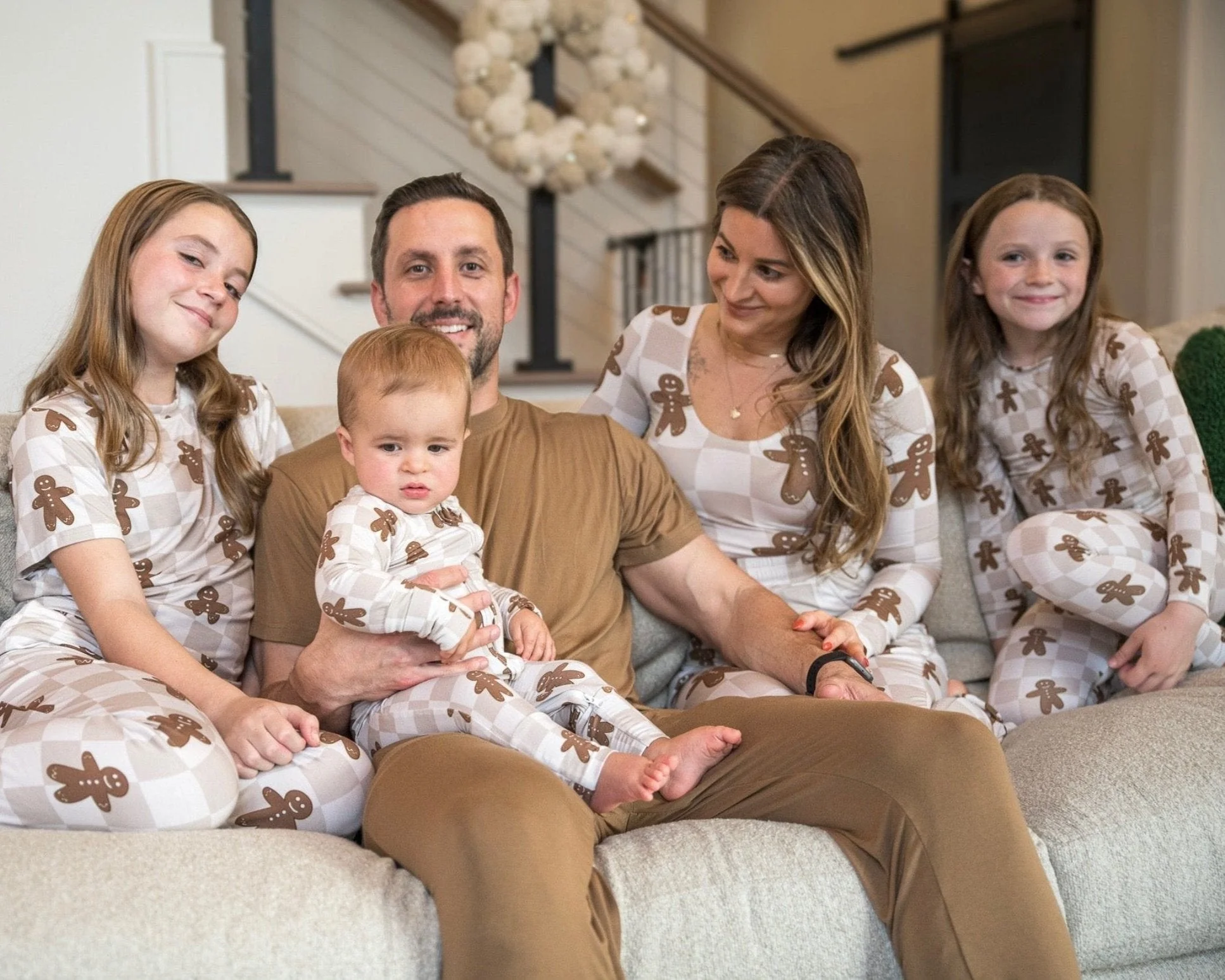 Bamboo Men's Christmas Pajamas | Matching Family Holiday Set - Gingerbread - Image 2