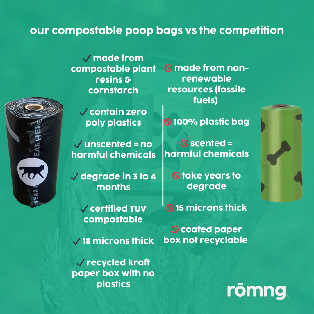 bamboo poop bag dispenser + compostable roll - Image 7