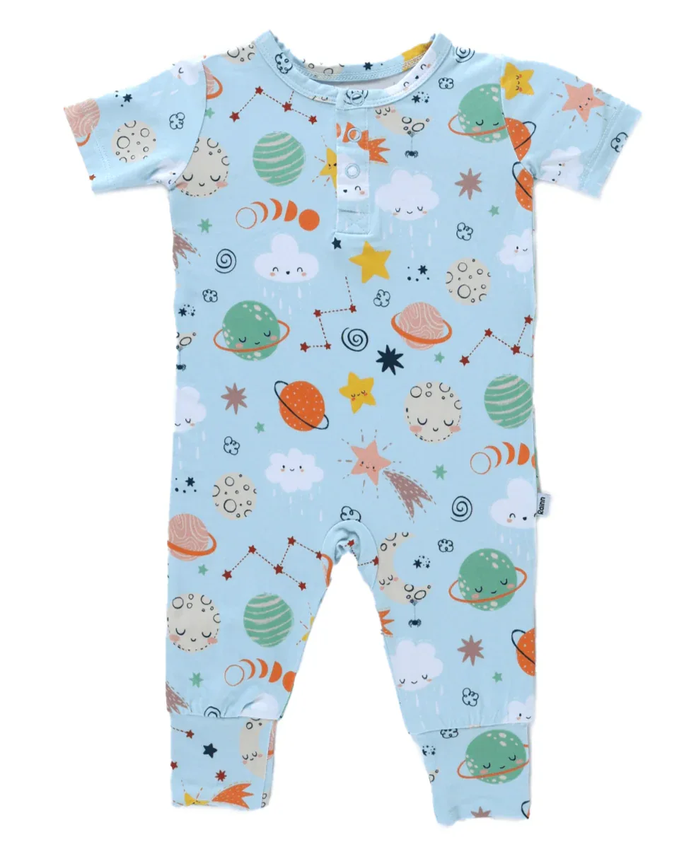 Bamboo Pull Up Romper - Cosmic - Image 2