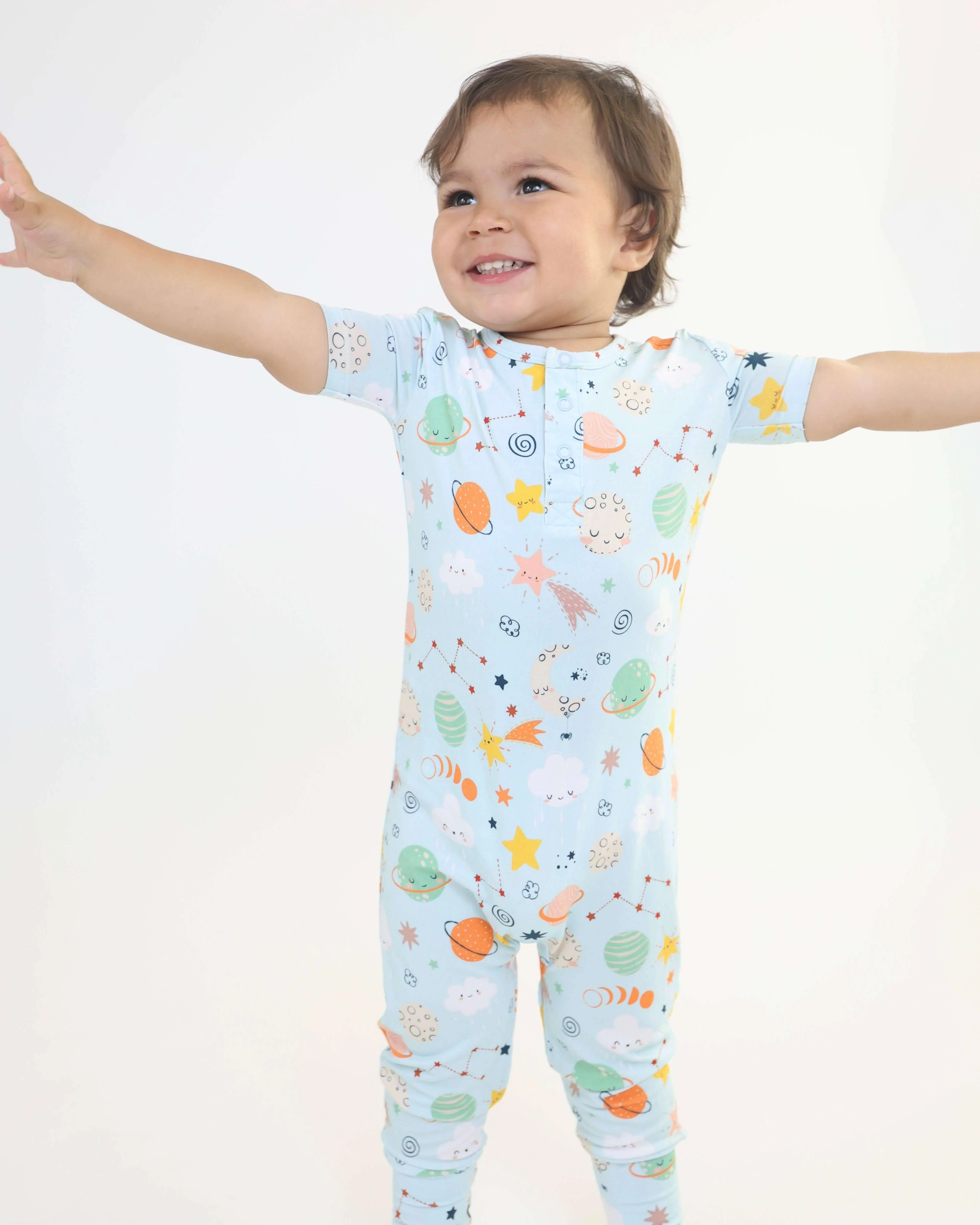 Bamboo Pull Up Romper - Cosmic - Image 3