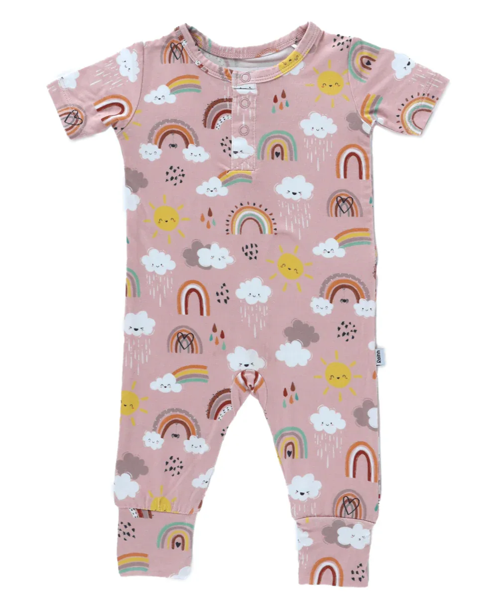 Bamboo Pull Up Romper - Rainnbow - Image 2
