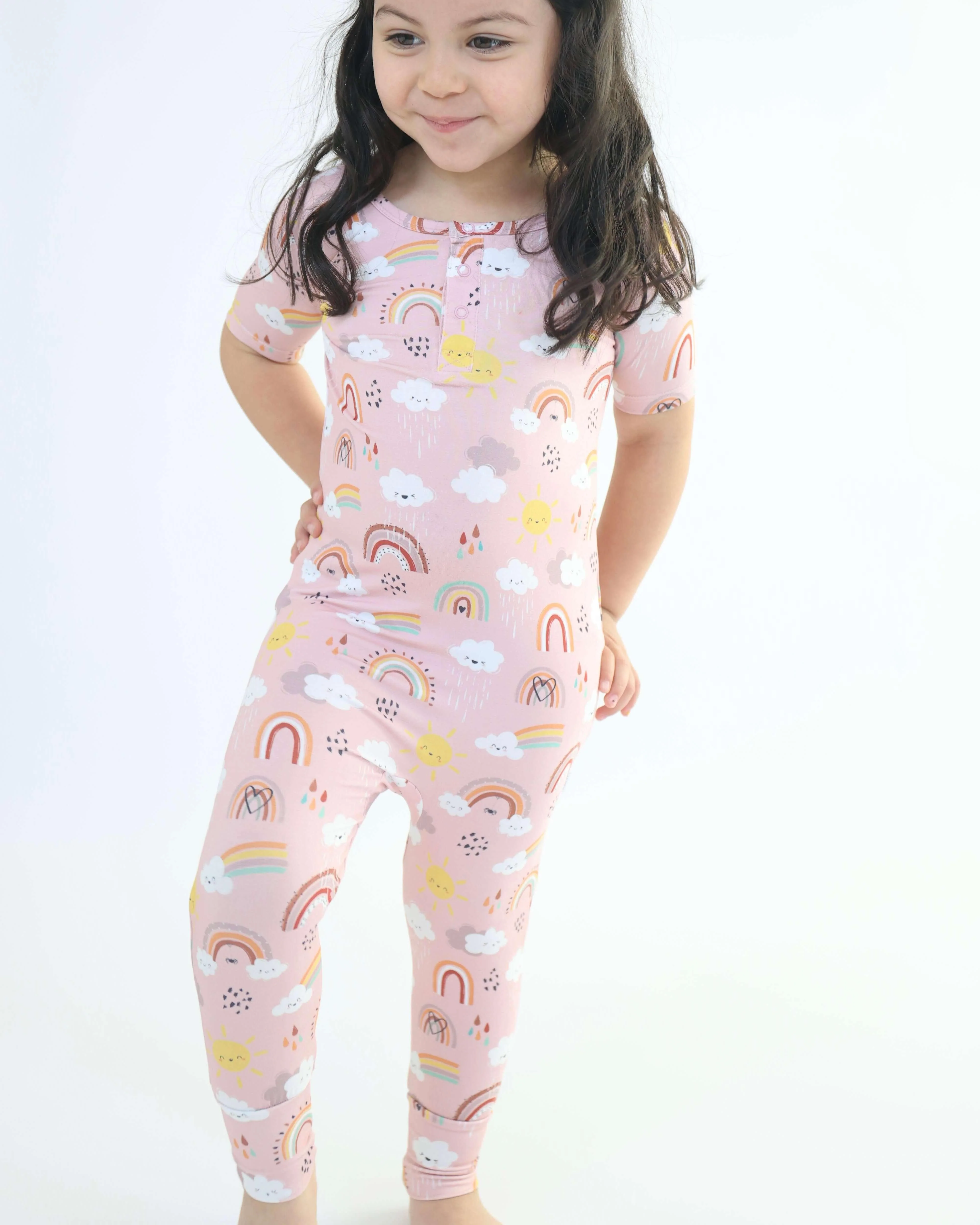 Bamboo Pull Up Romper - Rainnbow - Image 3