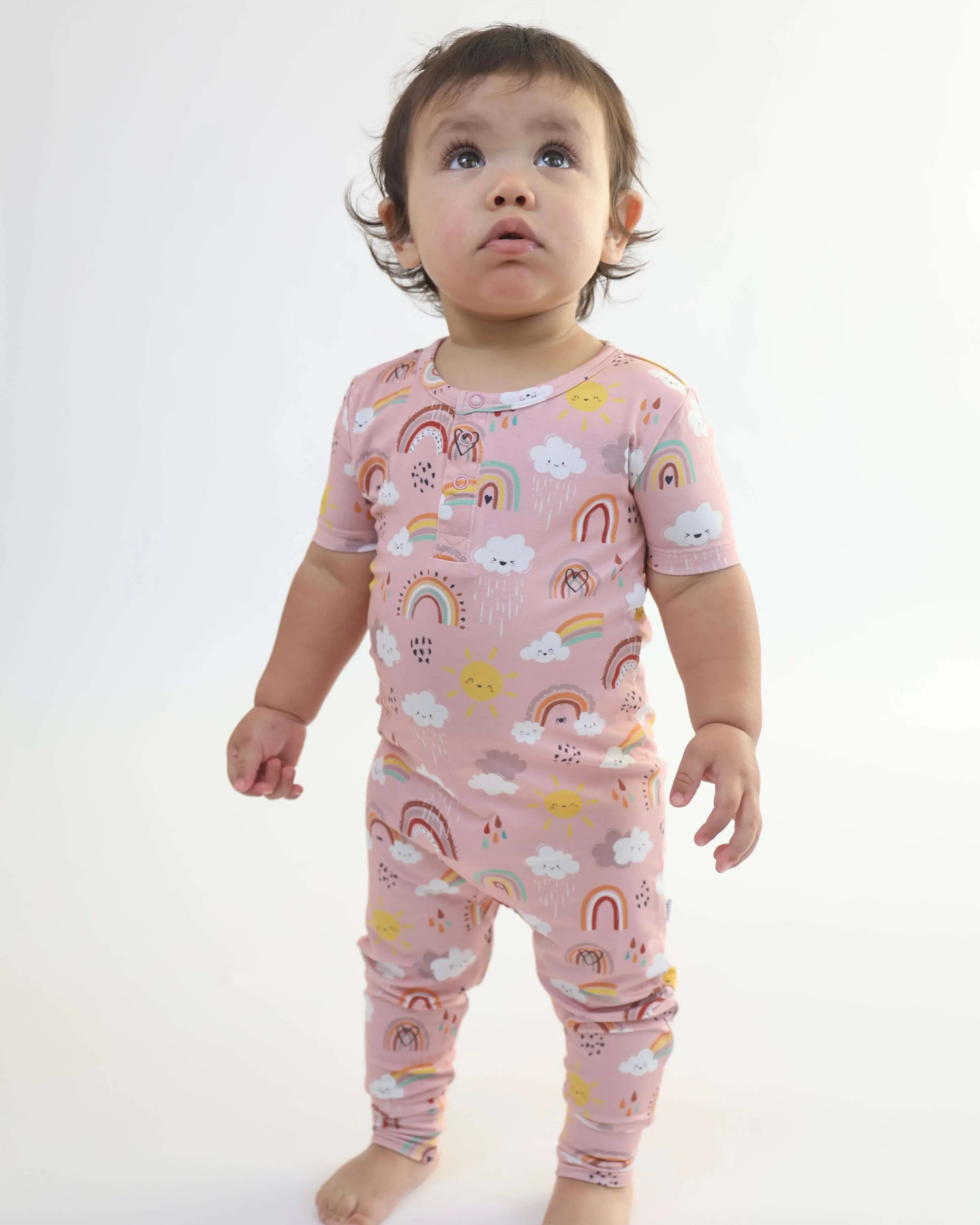 Bamboo Pull Up Romper - Rainnbow - Image 4