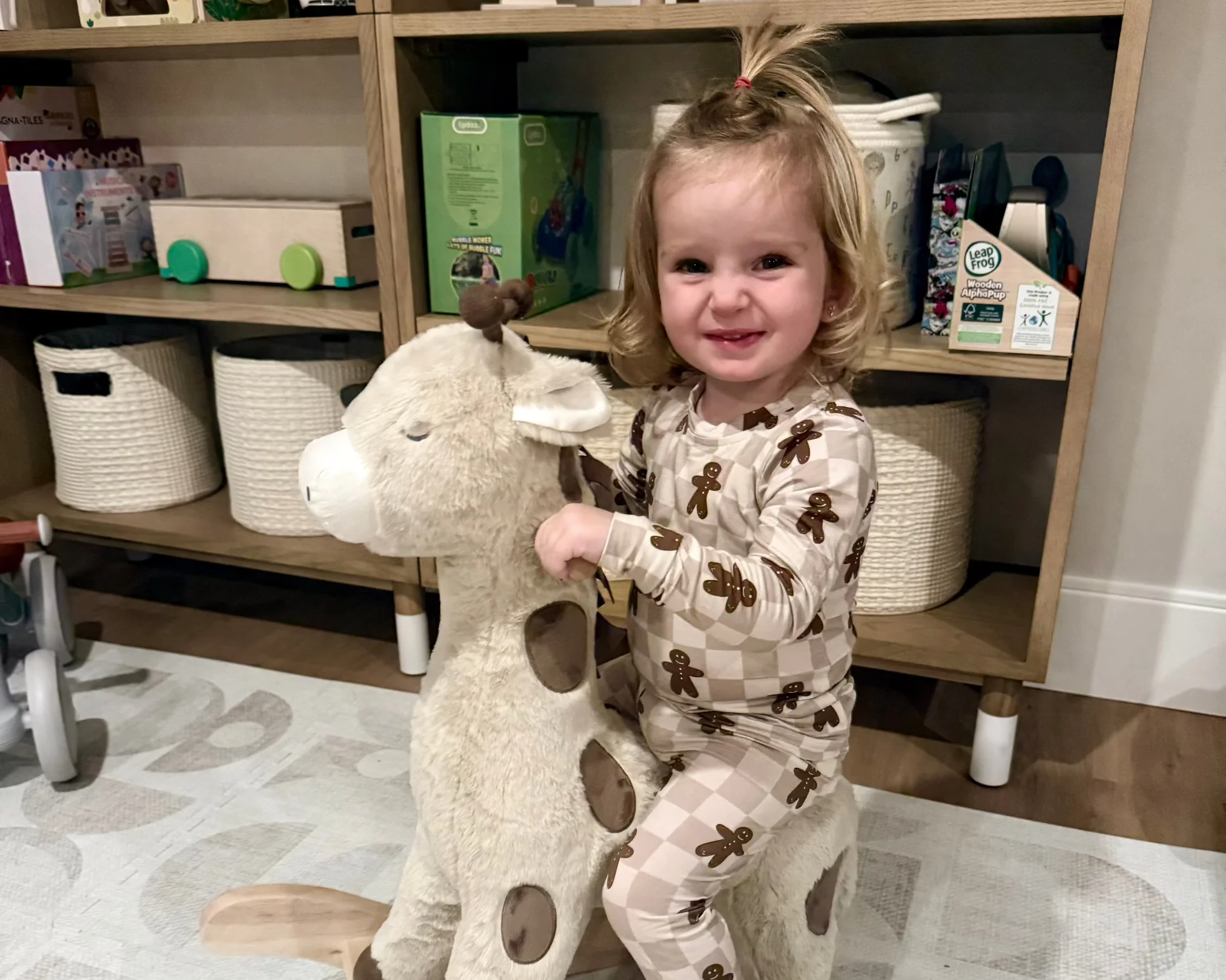 Bamboo Toddler & Kids Christmas Pajamas | Matching Family Holiday Set - Gingerbread - Image 3