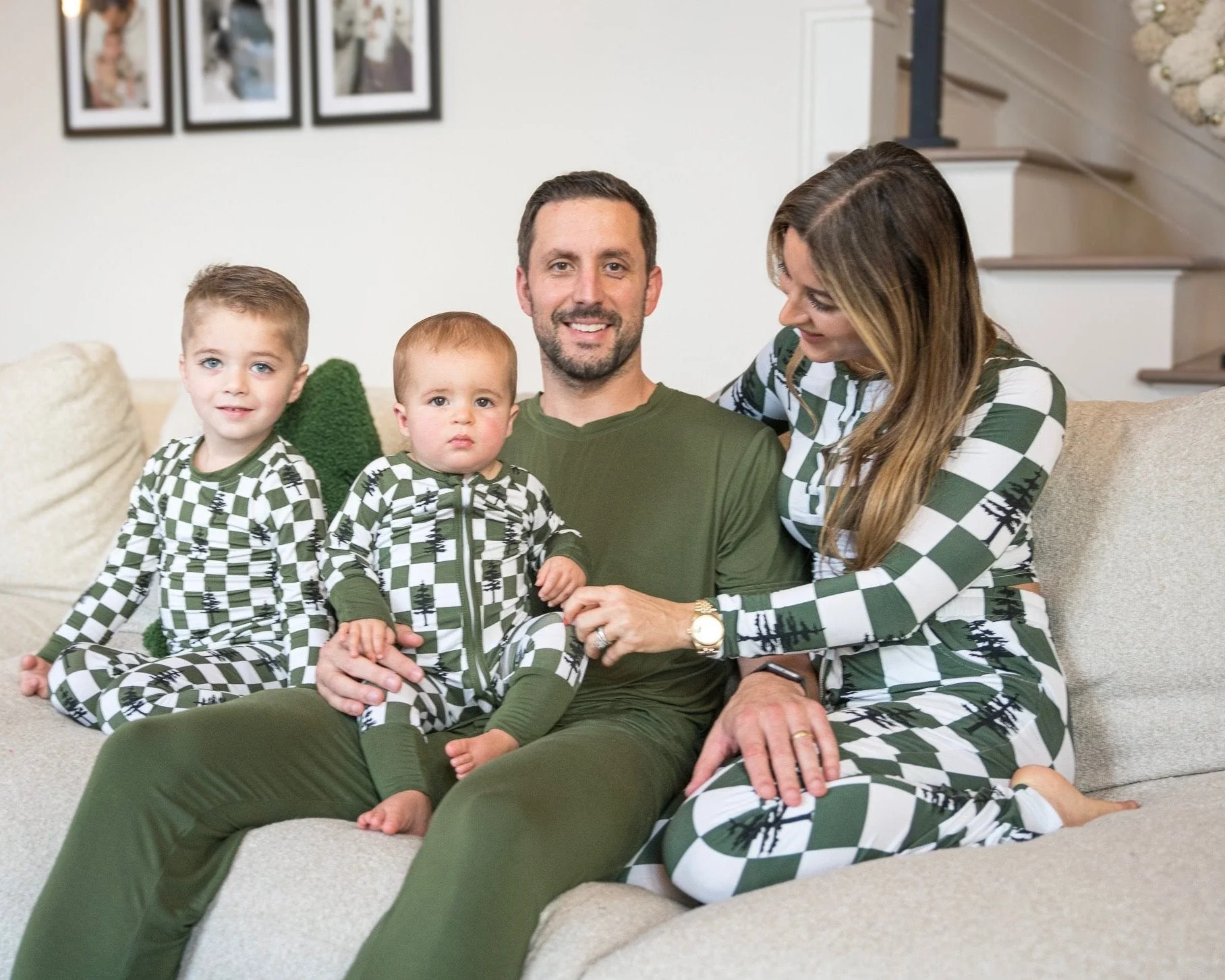 Bamboo Women’s Christmas Pajamas | Matching Holiday Family Set - Christmas Trees - Image 2