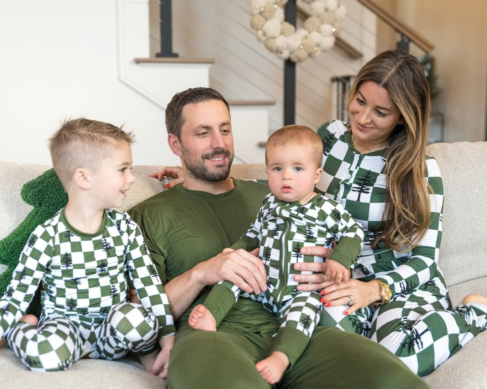 Bamboo Women’s Christmas Pajamas | Matching Holiday Family Set - Christmas Trees - Image 3