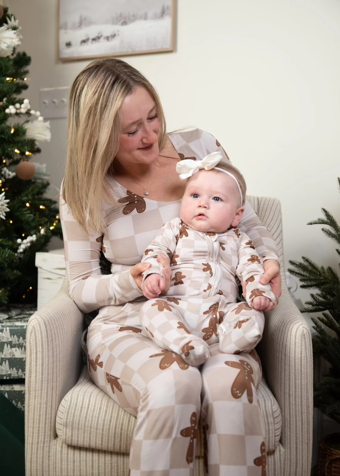 Bamboo Women’s Christmas Pajamas | Matching Holiday Family Set - Gingerbread - Image 2