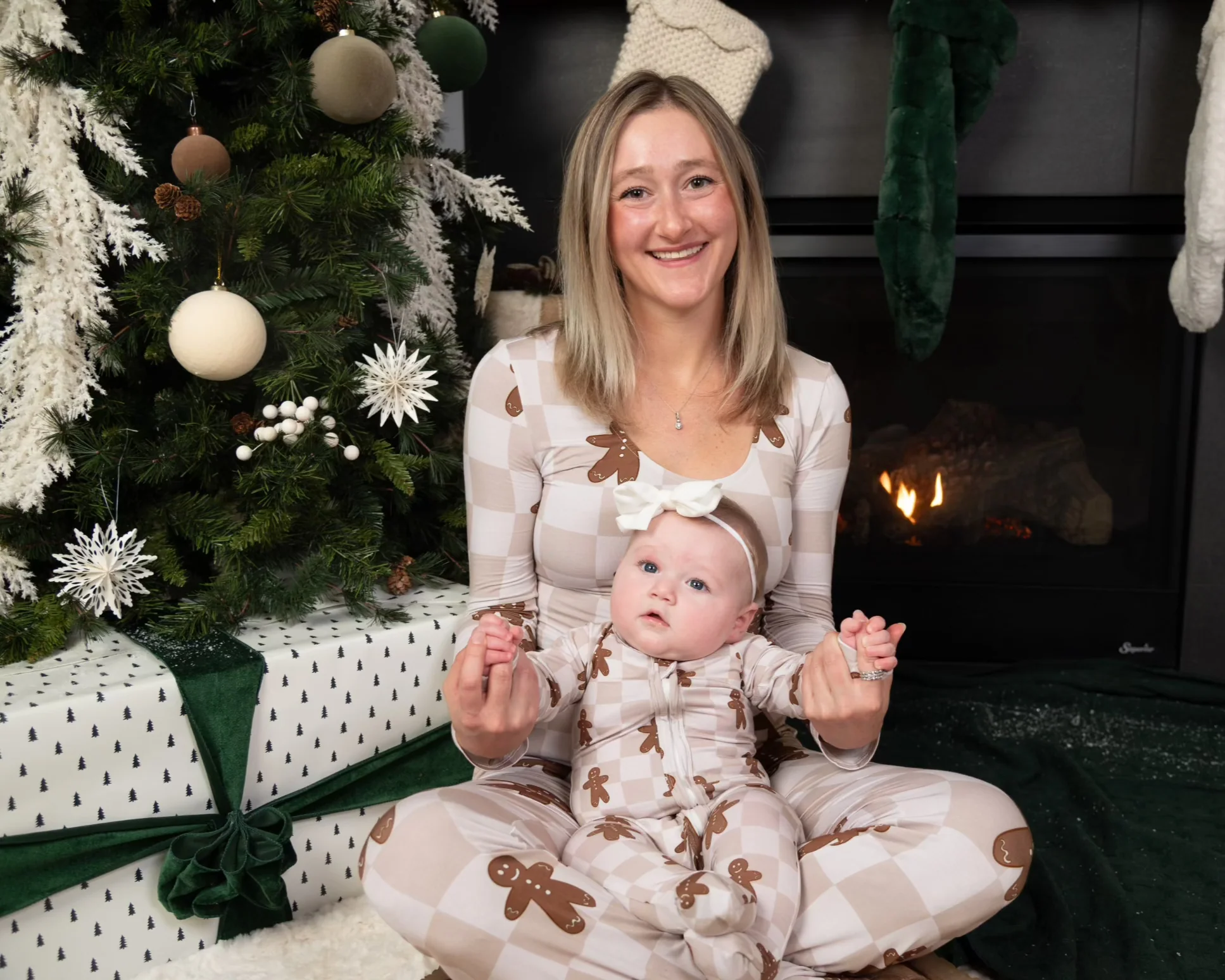 Bamboo Women’s Christmas Pajamas | Matching Holiday Family Set - Gingerbread - Image 4