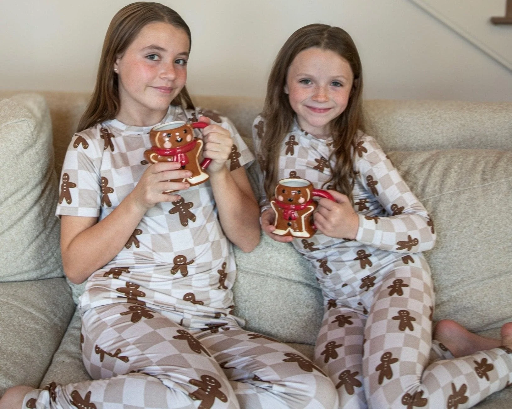 Bamboo Youth Christmas Pajamas | Matching Family Holiday Set - Gingerbread - Image 2