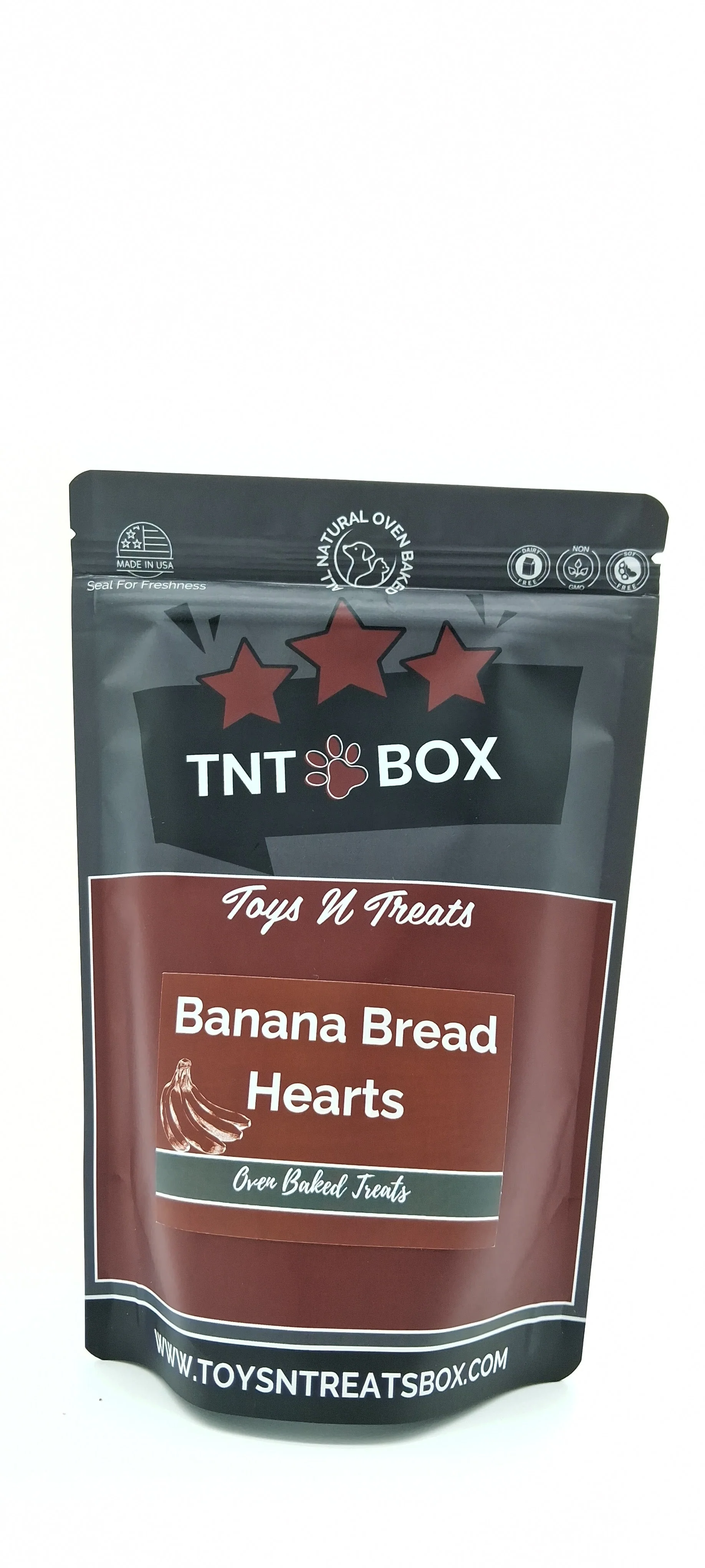 Banana Bread Hearts Dog Treats - All Natural Oven Baked - Image 4