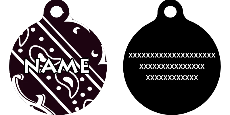 Bandana Black HD Dog ID Tag - Image 2