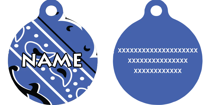 Bandana Blue HD Dog ID Tag - Image 2