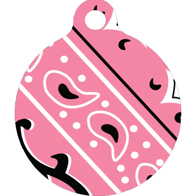 Bandana Pink HD Dog ID Tag - Image 3