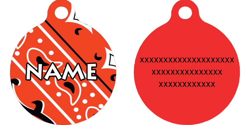 Bandana Red HD Dog ID Tag - Image 2