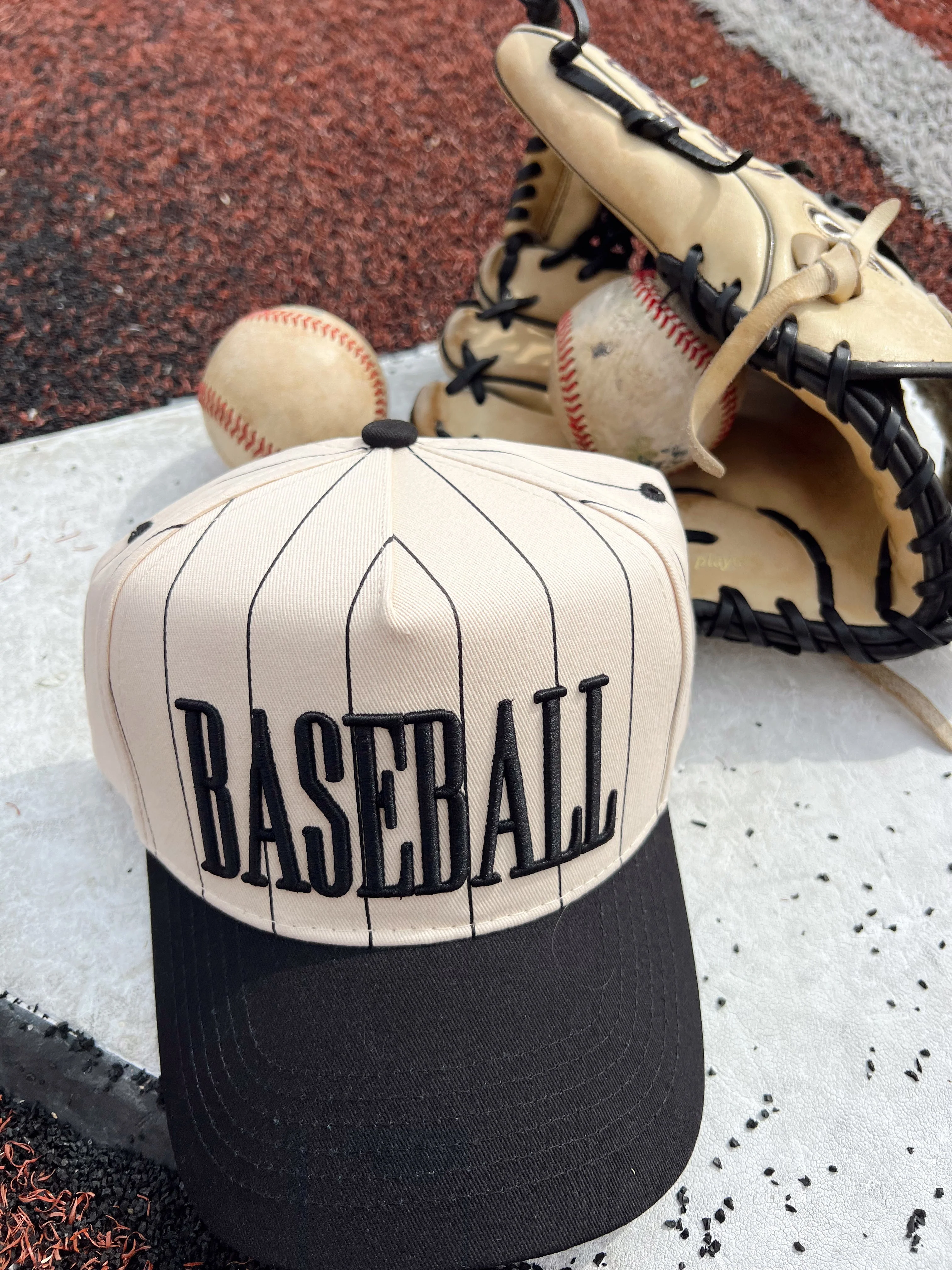 Baseball - Black Stripe Vintage Trucker Hat - Image 2