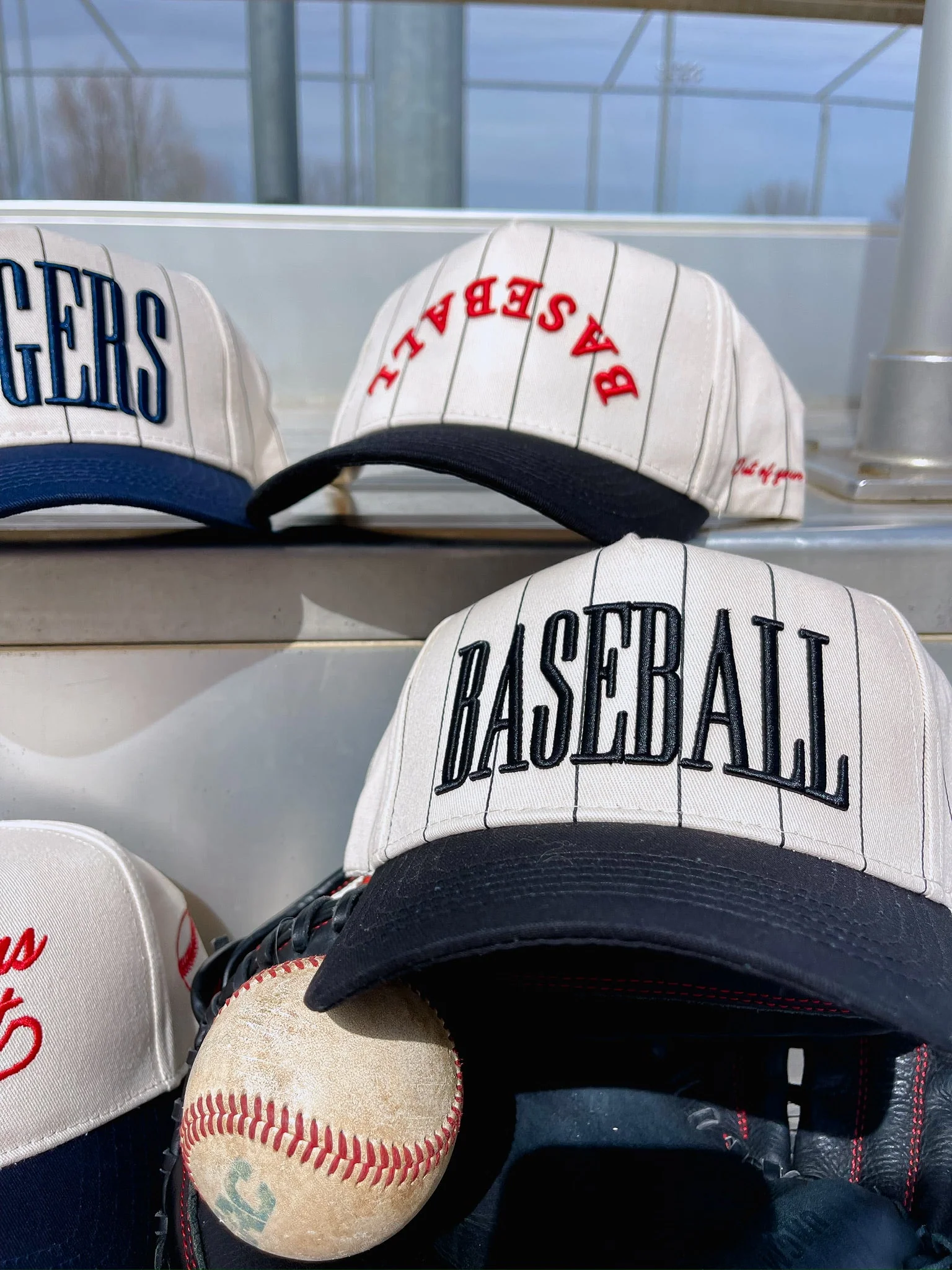 Baseball - Black Stripe Vintage Trucker Hat - Image 3