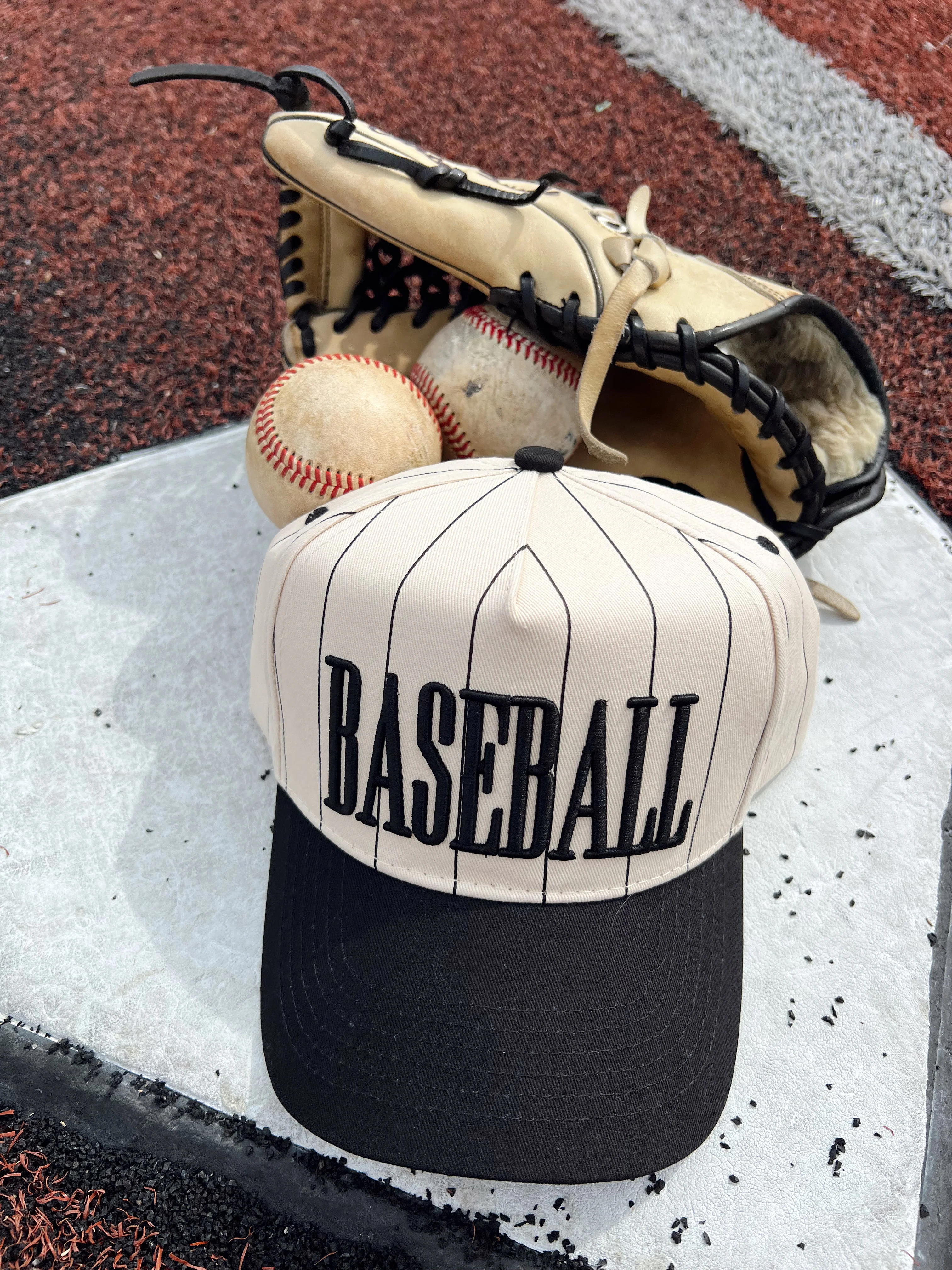 Baseball - Black Stripe Vintage Trucker Hat - Image 5