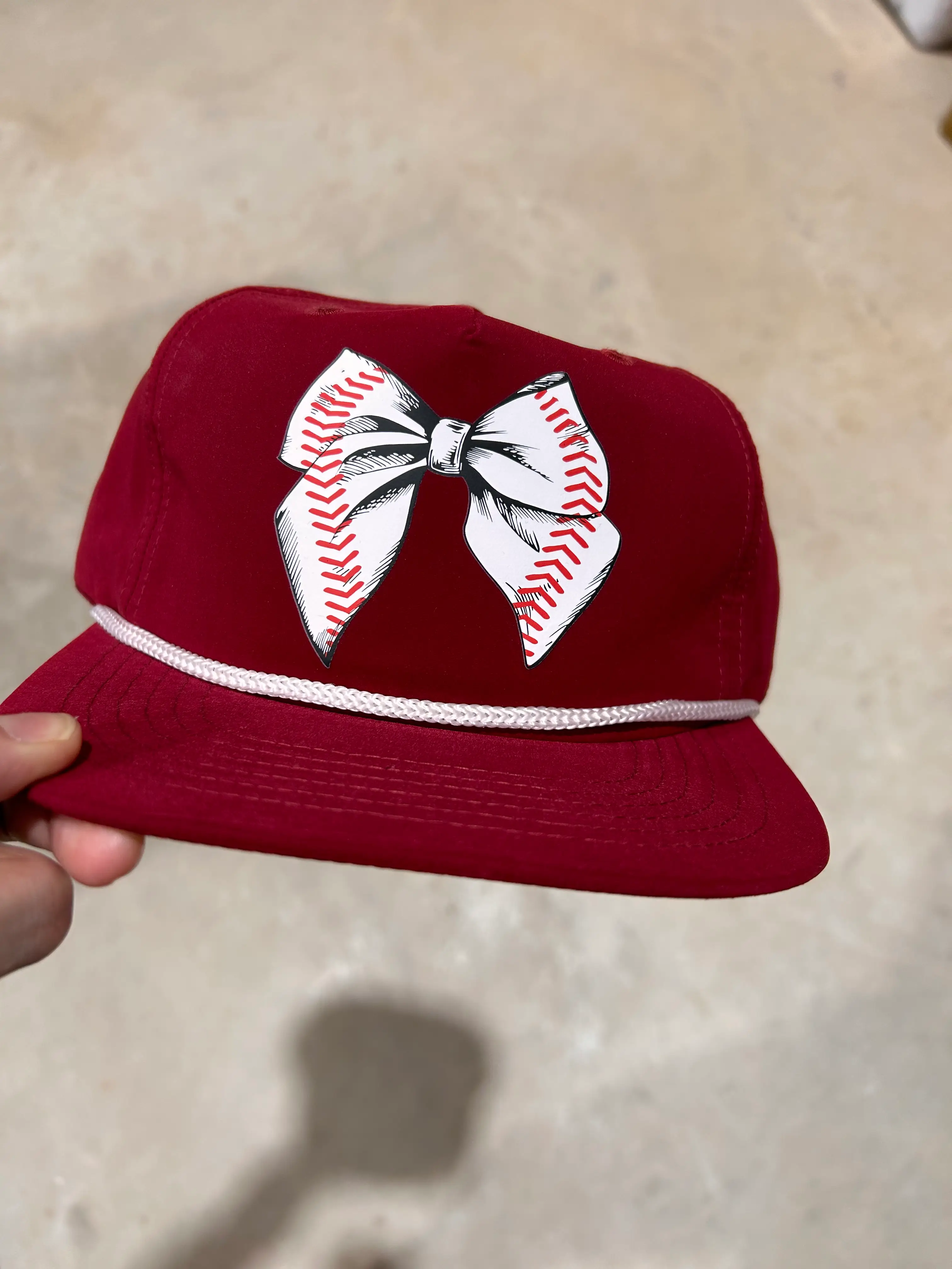 Baseball Bow Trucker Hat - Image 3