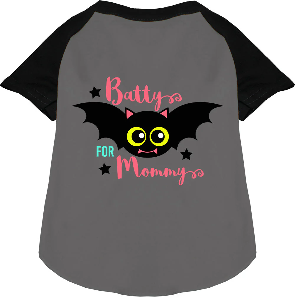 Batty for Mommy Pet Raglan Shirt - Image 3