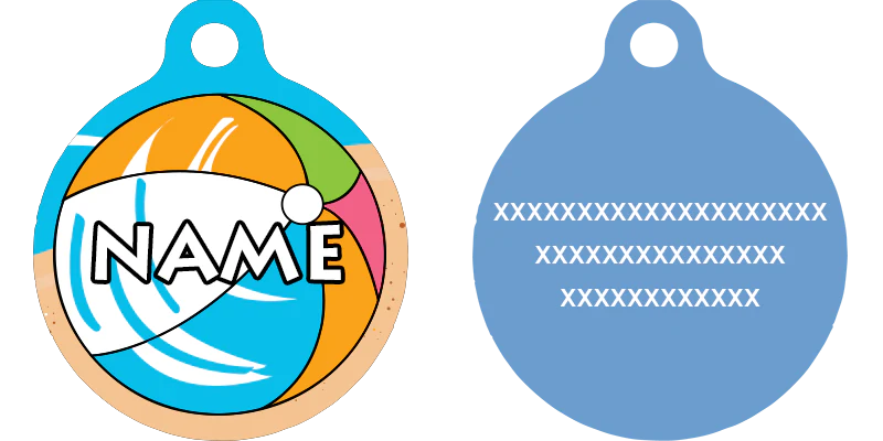 Beach Party HD Dog ID Tag - Image 2