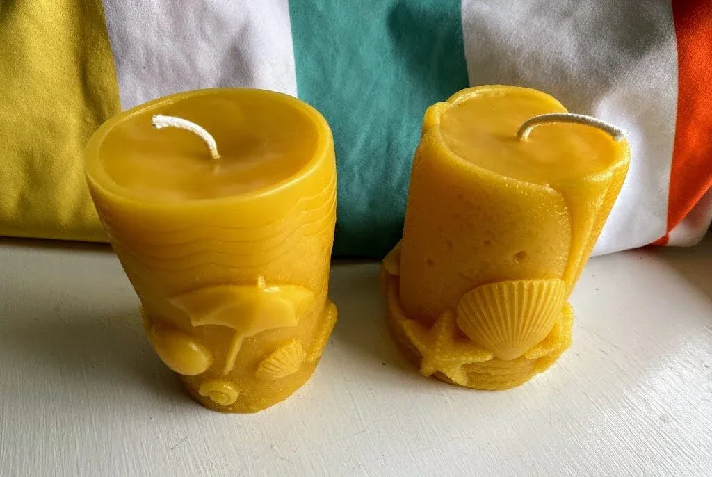 Beach Themed Beeswax Candle Set - Image 2