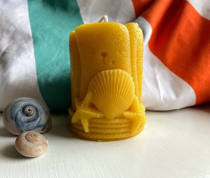 Beach Themed Beeswax Candle Set - Image 3
