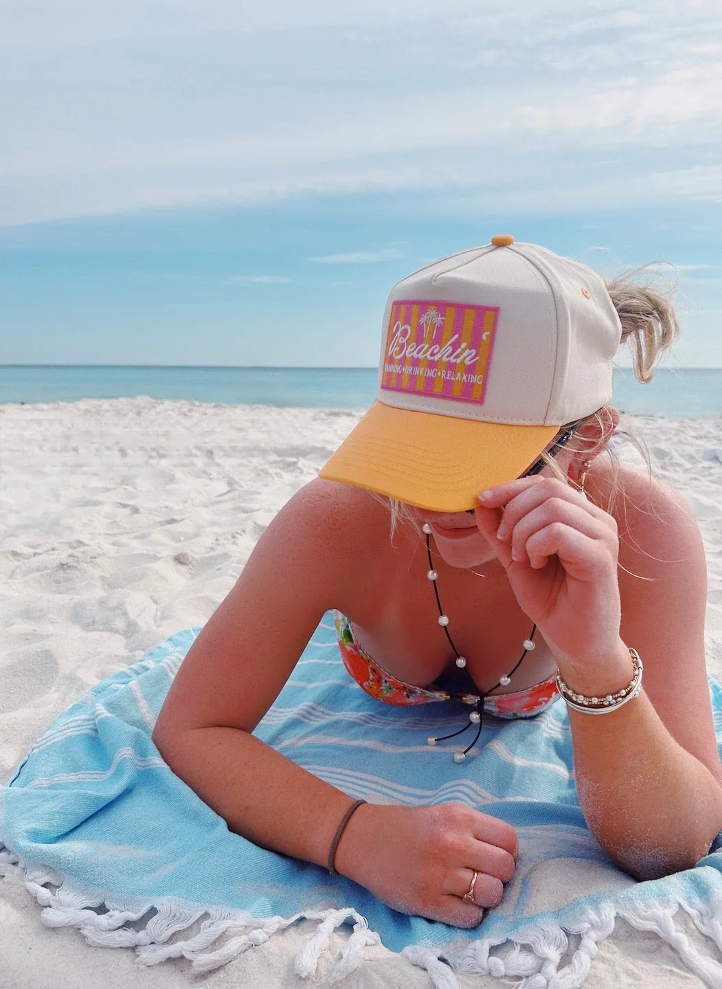 Beachin' - Vintage Trucker Hat - Image 12