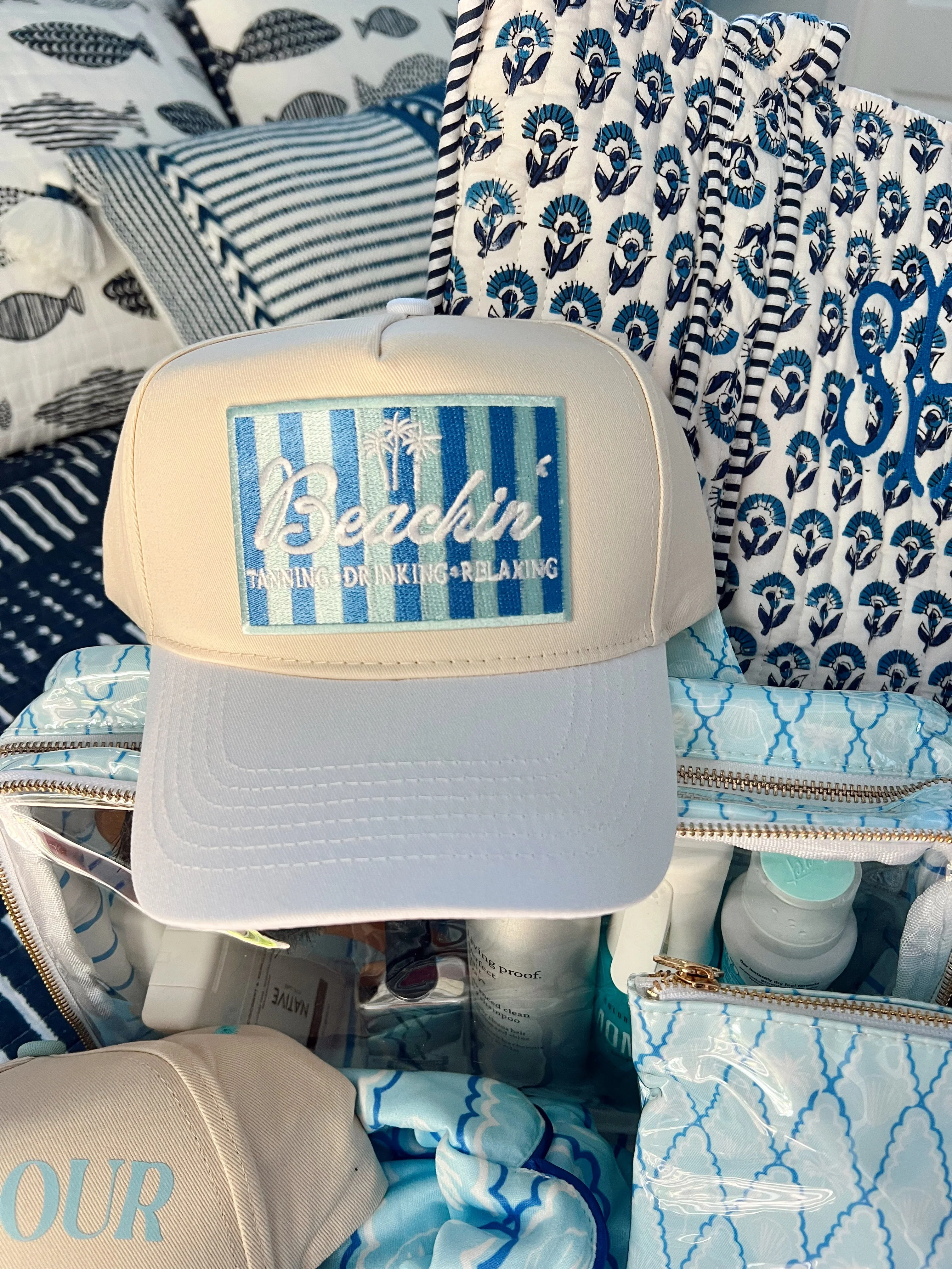 Beachin' - Vintage Trucker Hat - Image 15
