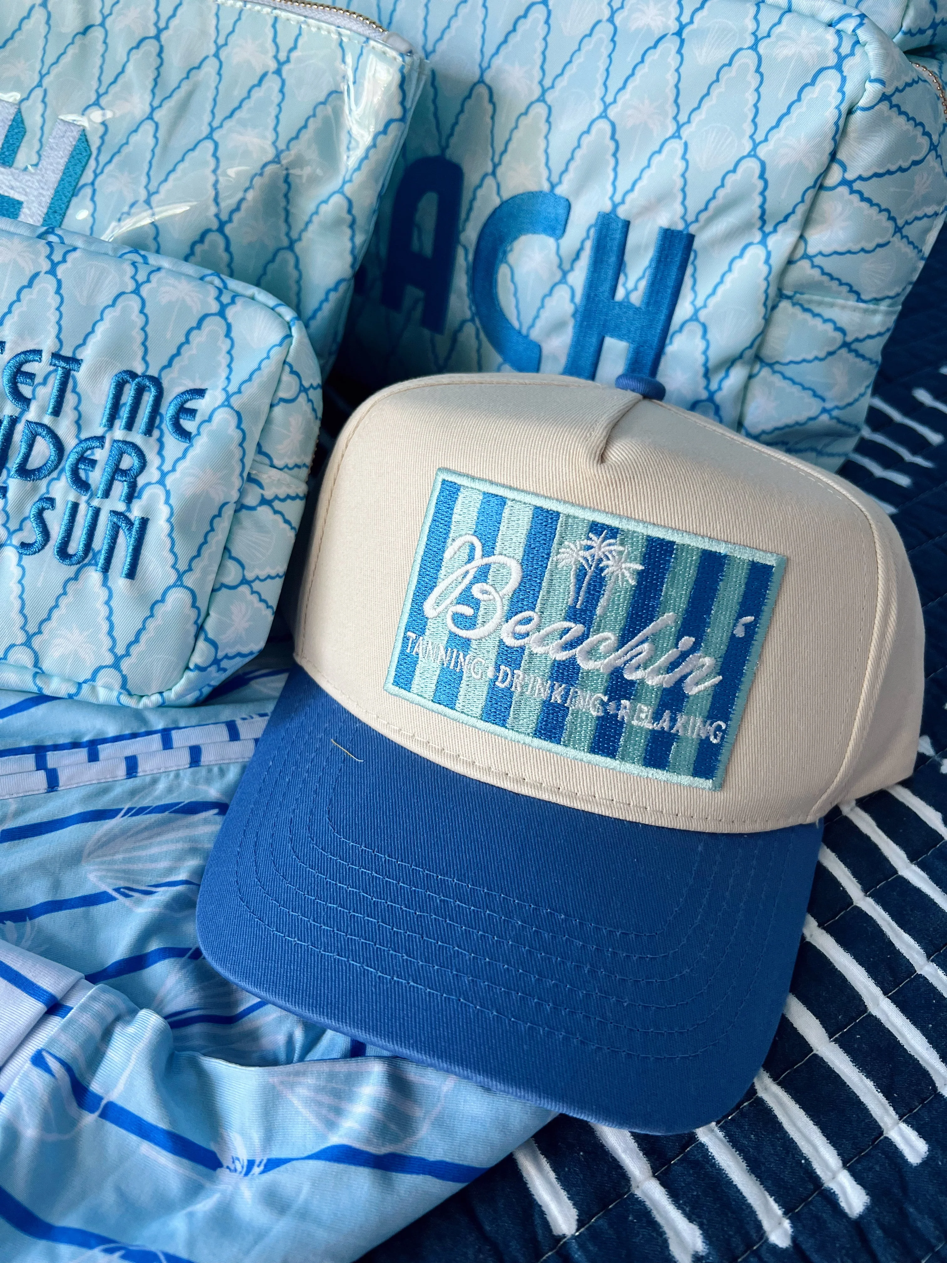 Beachin' - Vintage Trucker Hat - Image 7