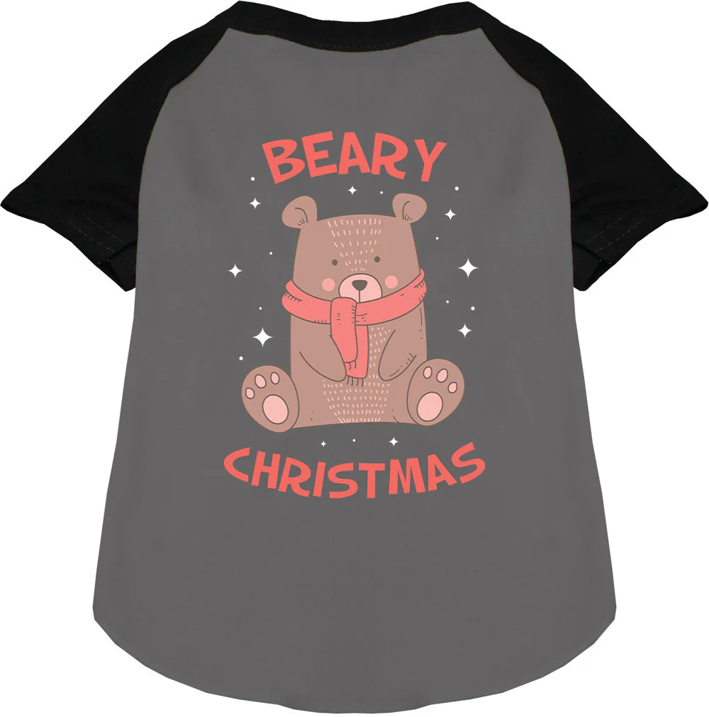Beary Christmas Pet Raglan Shirt - Image 3