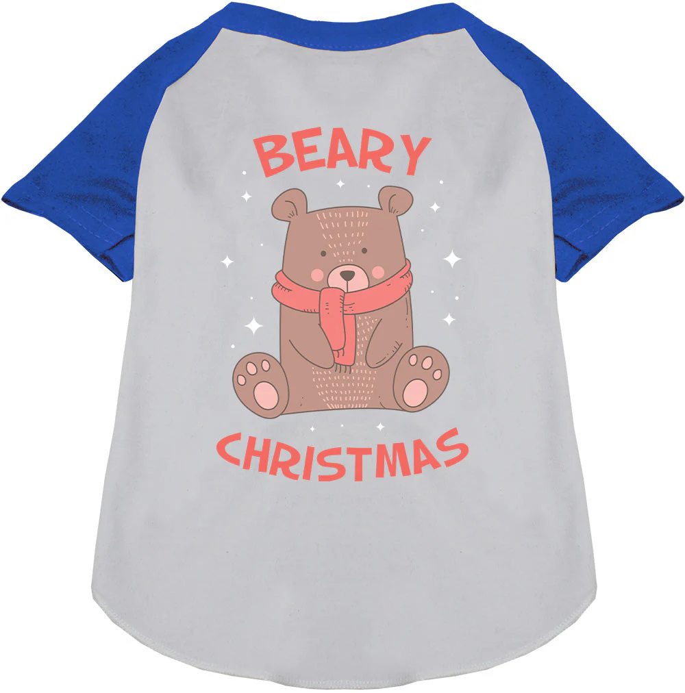 Beary Christmas Pet Raglan Shirt - Image 4