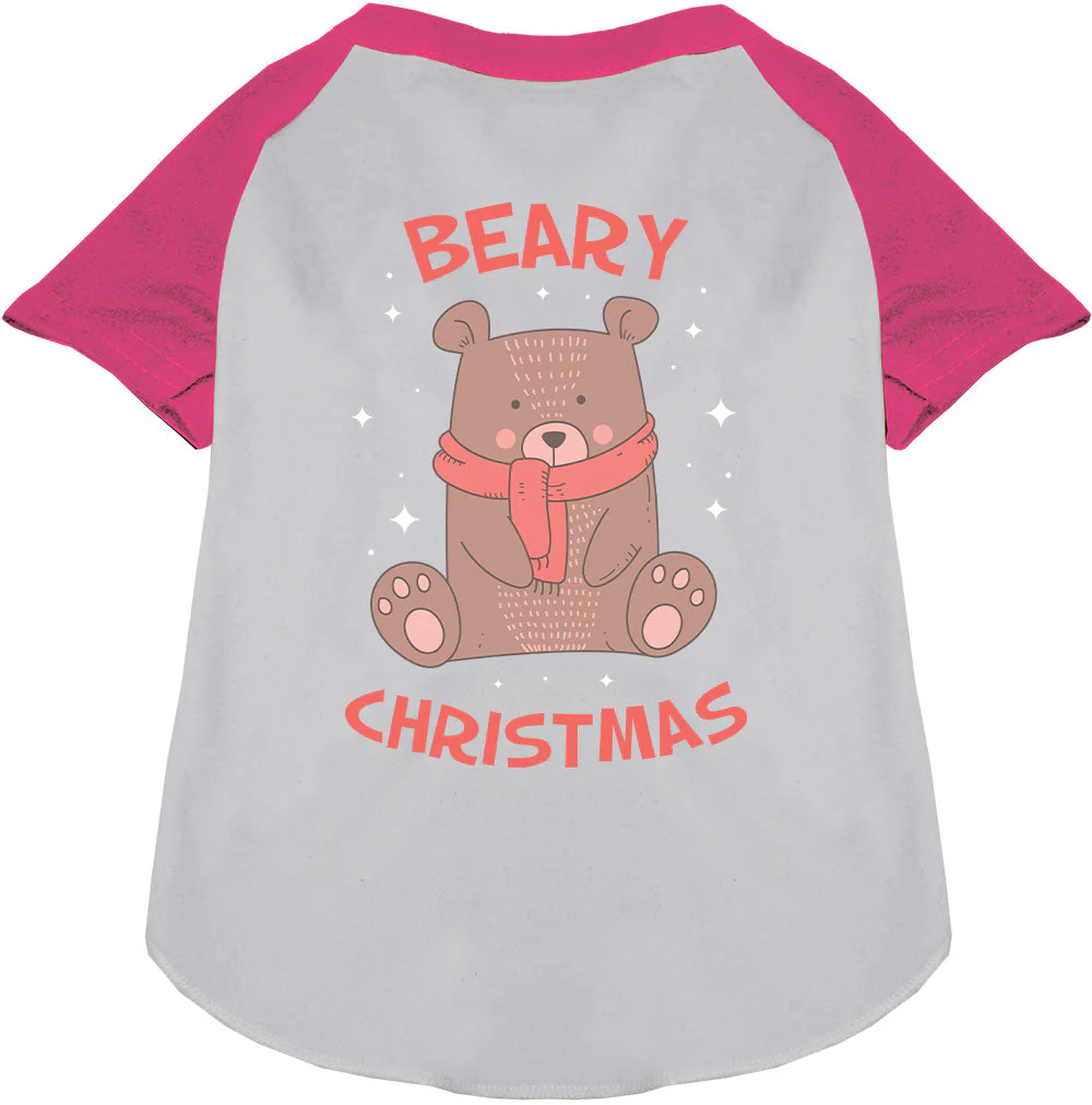 Beary Christmas Pet Raglan Shirt - Image 5