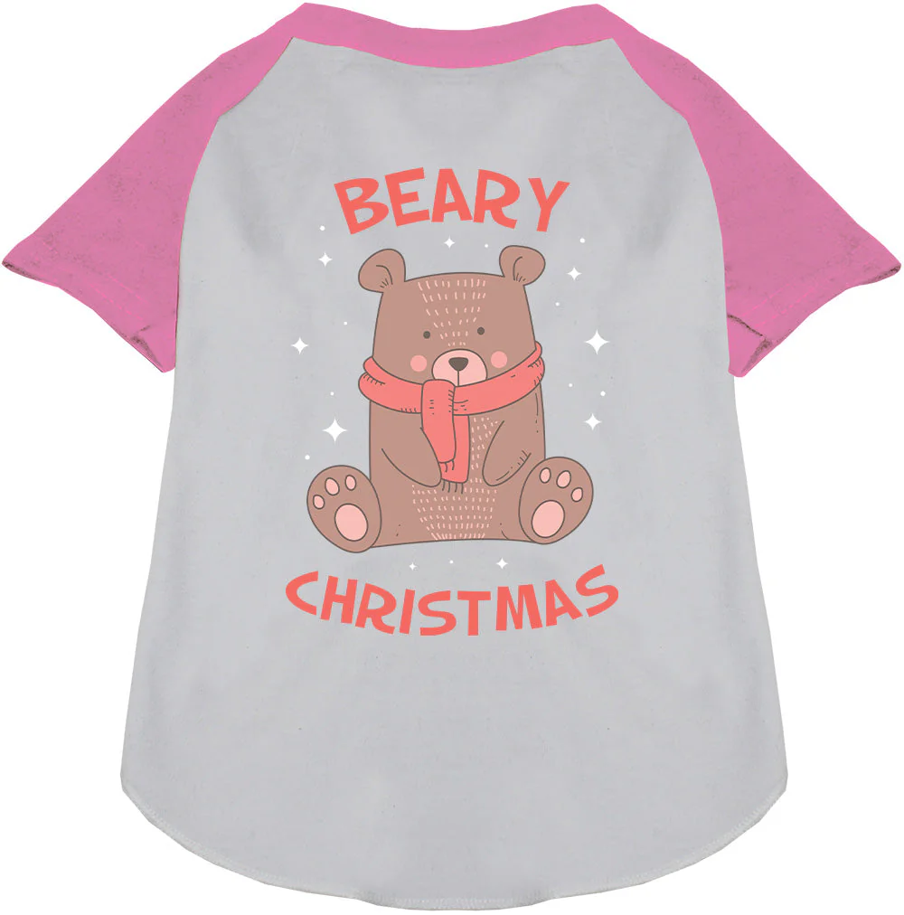 Beary Christmas Pet Raglan Shirt - Image 6