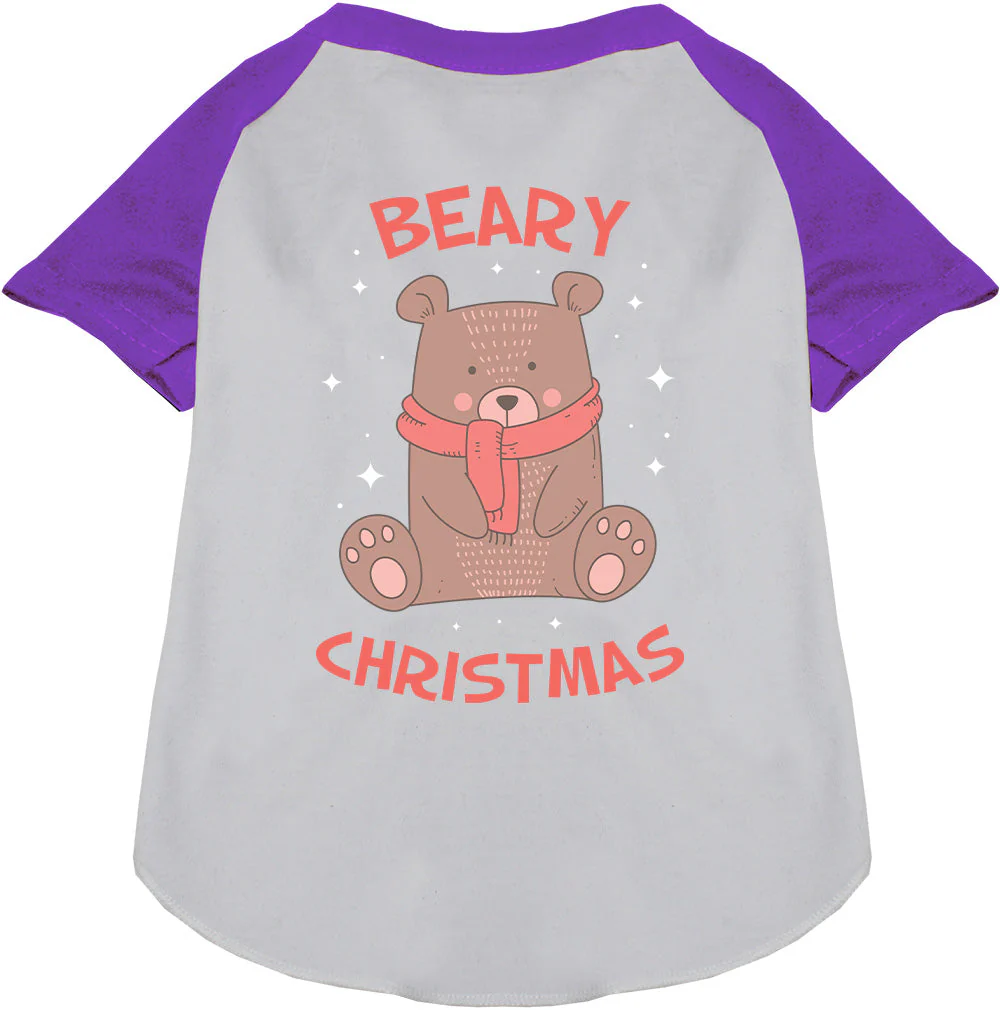 Beary Christmas Pet Raglan Shirt - Image 7